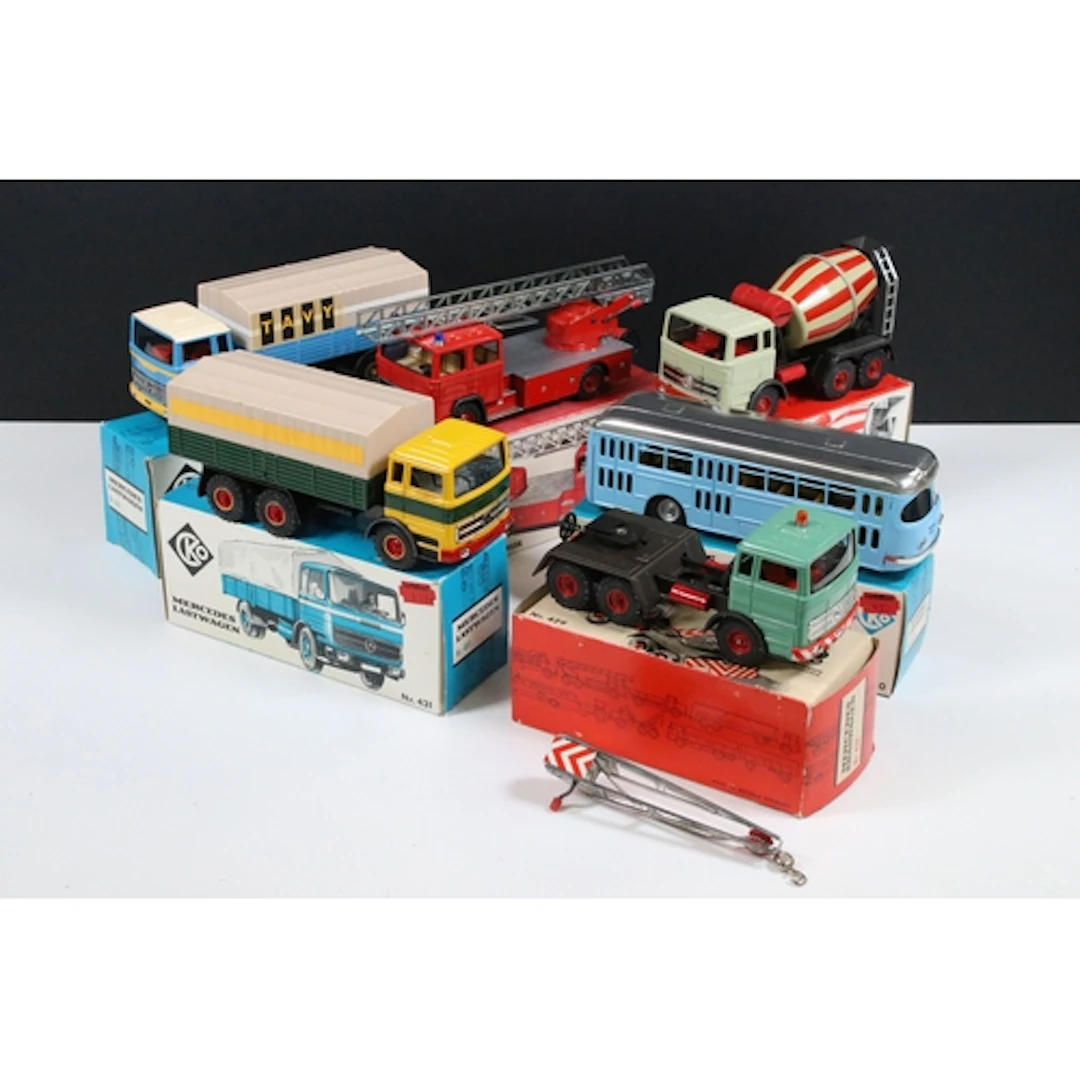 Six boxed CKO diecast models to include 430 Bussing Trambus,...