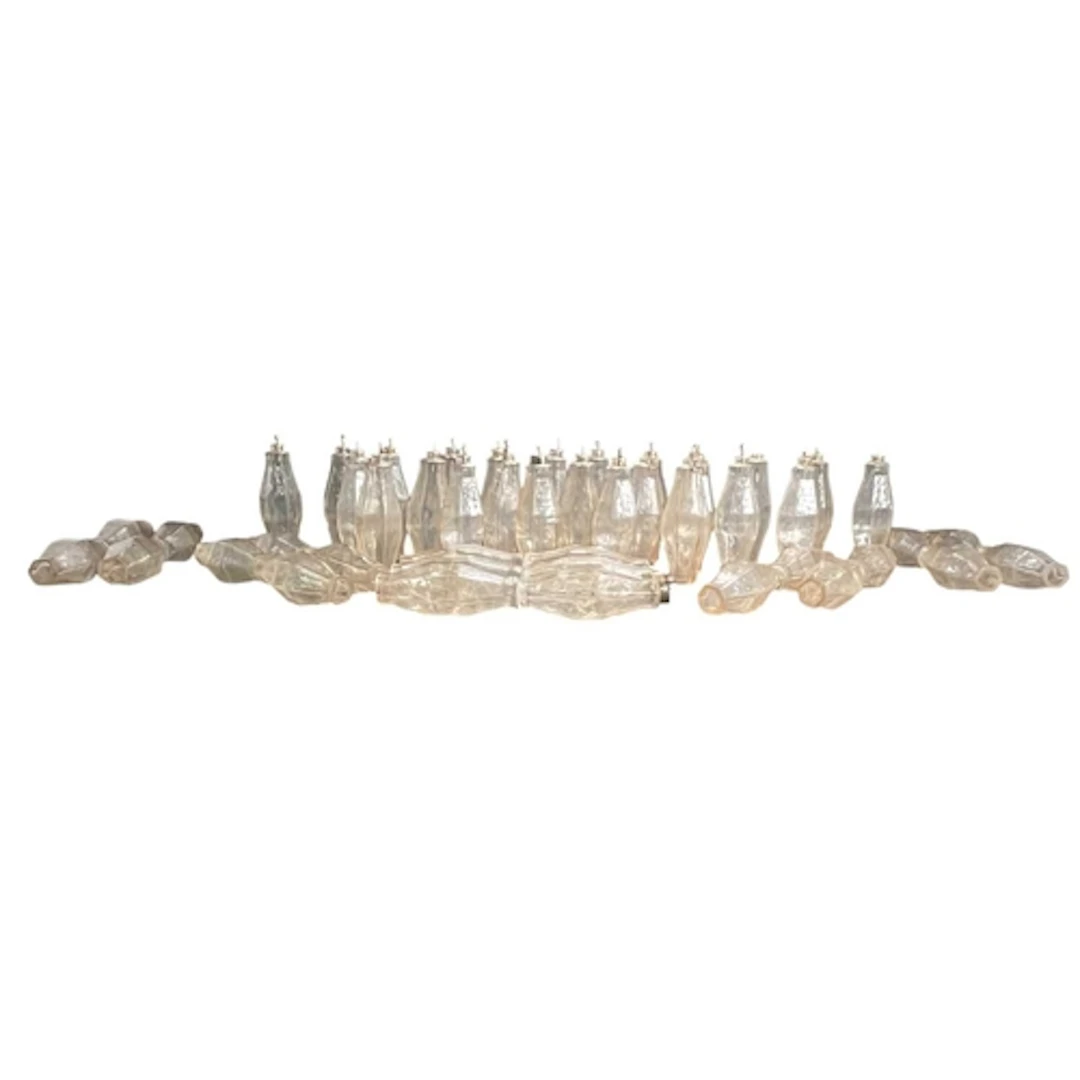 A set of approximately 47 believed Murano Poliedri hand blow...