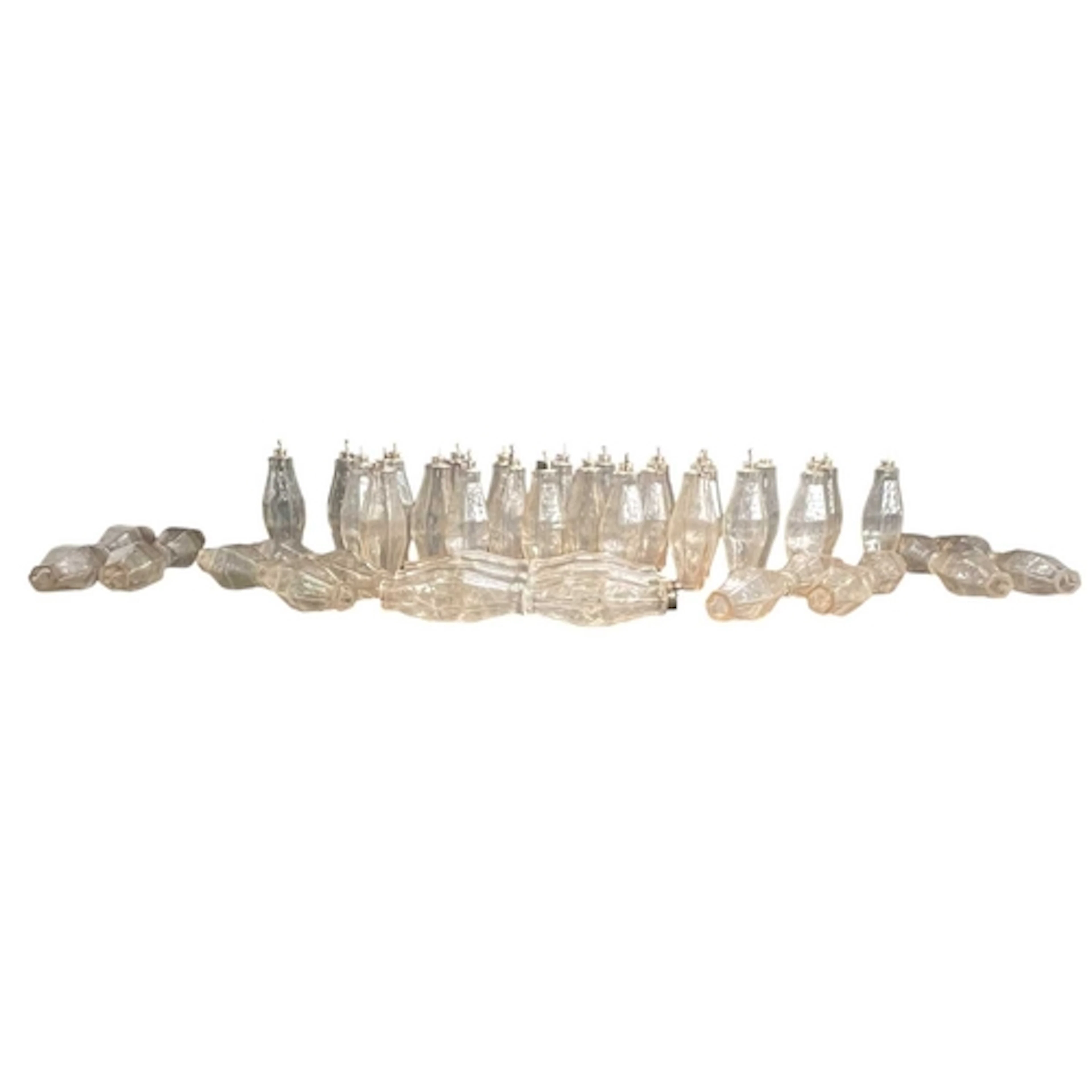 A set of approximately 47 believed Murano Poliedri hand blow...