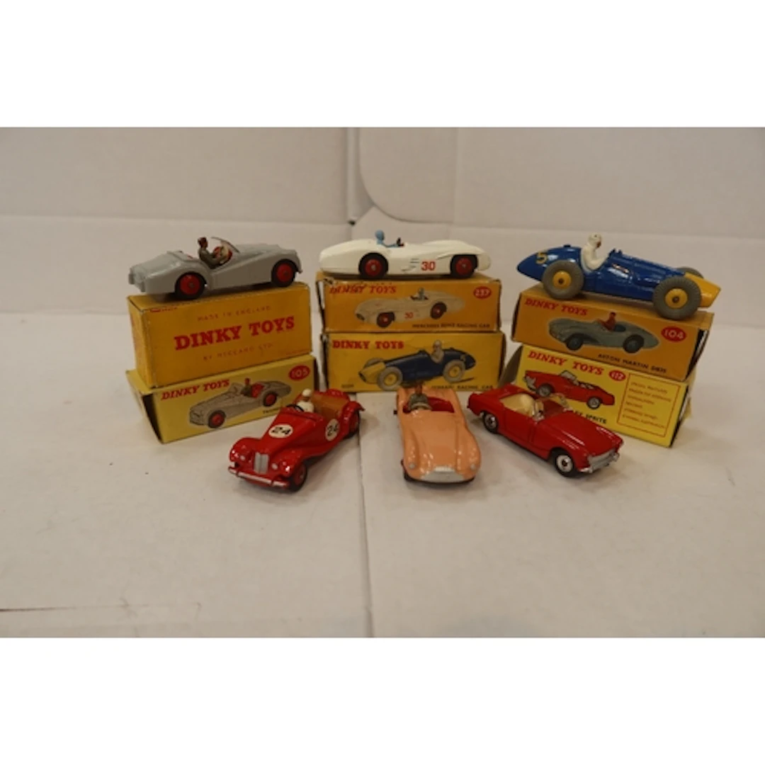 Dinky Toys 234, 237, 105, 104, 112, 108