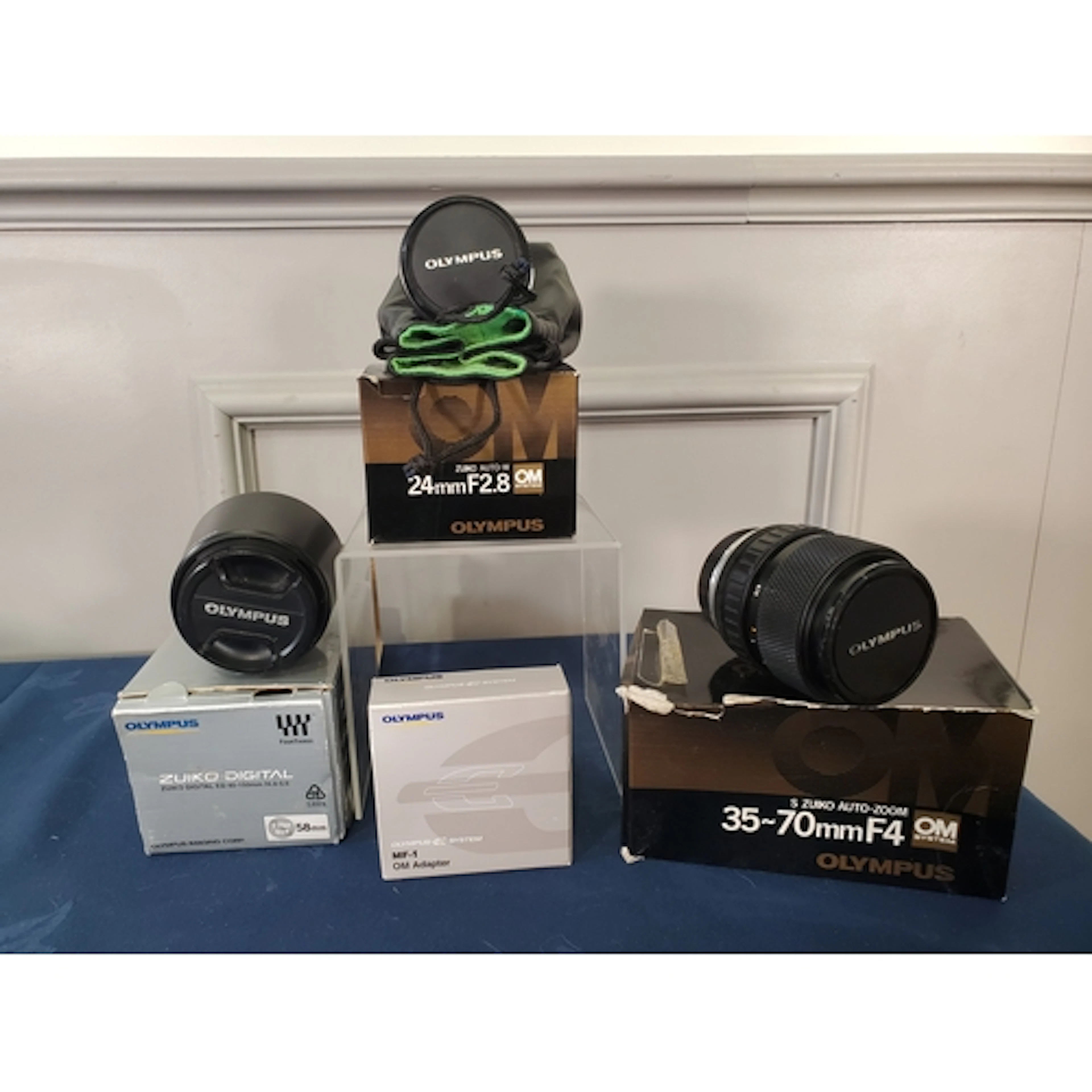 Olympus Lenses including 24mm F2.8 Zuiko Auto-W, 70mm F4 Zui...
