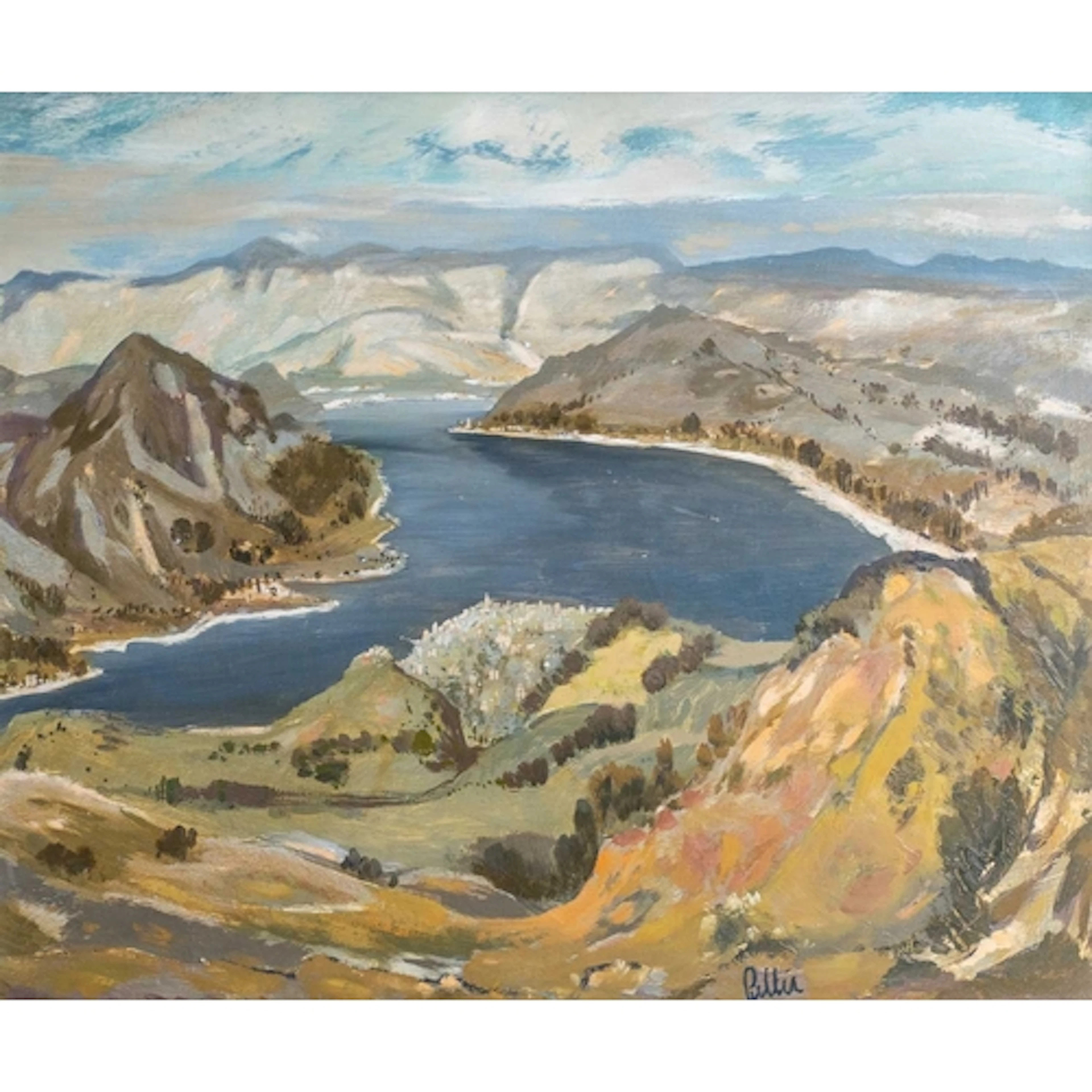 § Edward PULLÉE CBE (1907-2002) Boka Kotorska Oil on board, ...