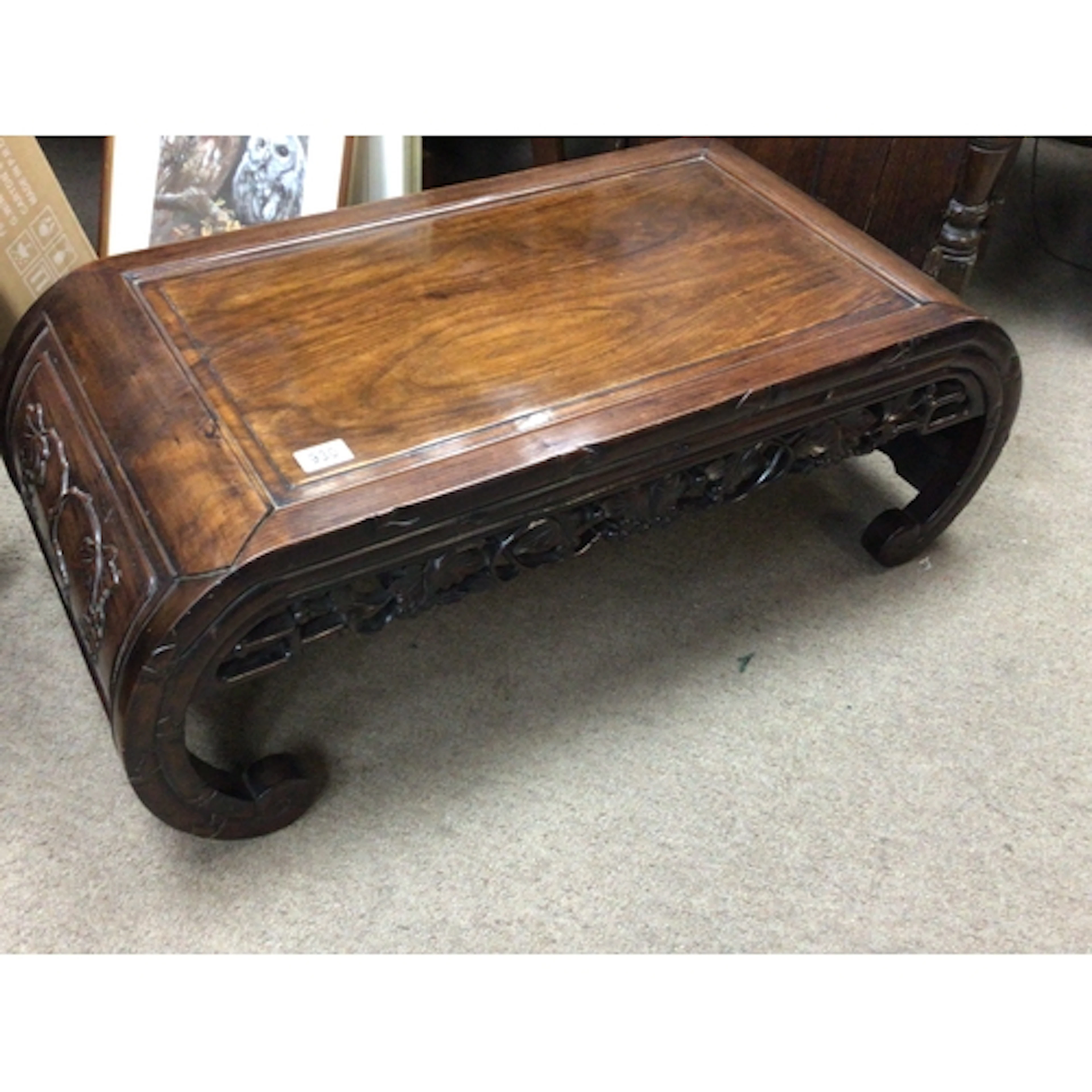 A Chinese hardwood early 20th century alter table with...