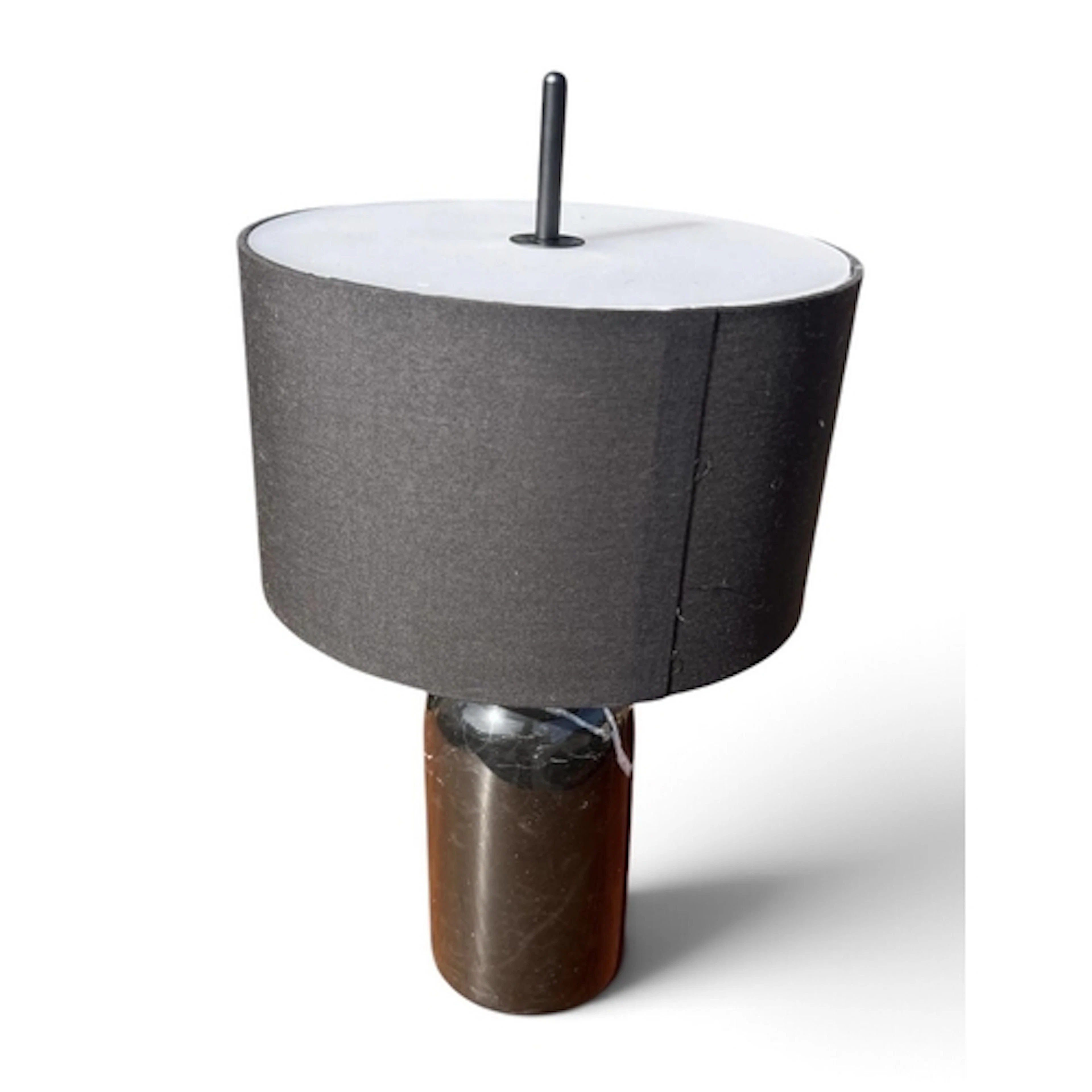 A MID-CENTURY MARBLE TABLE LAMP 52cm x 30cm