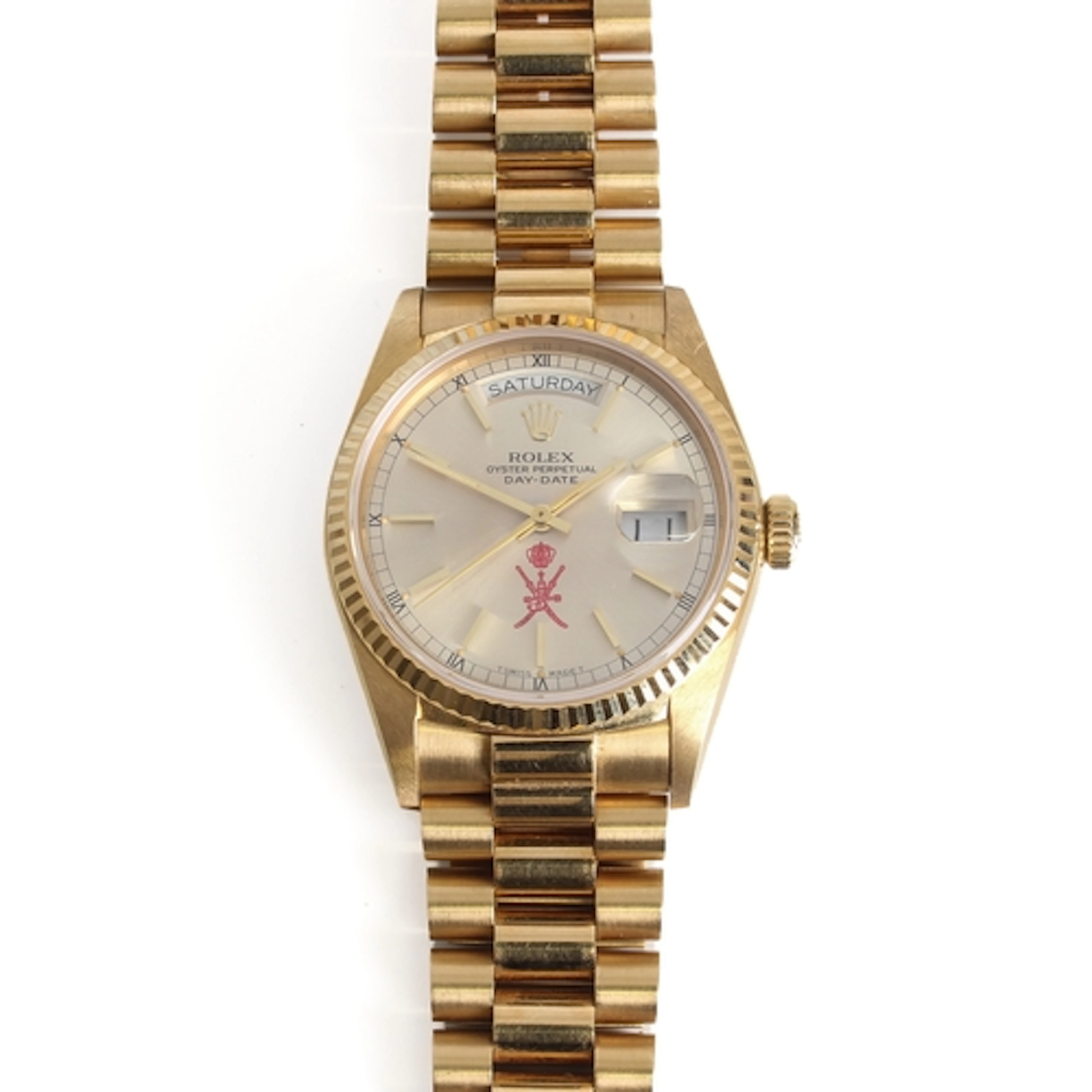 Rolex: a fine and rare 18ct gold automatic Oyster Perpetual ...