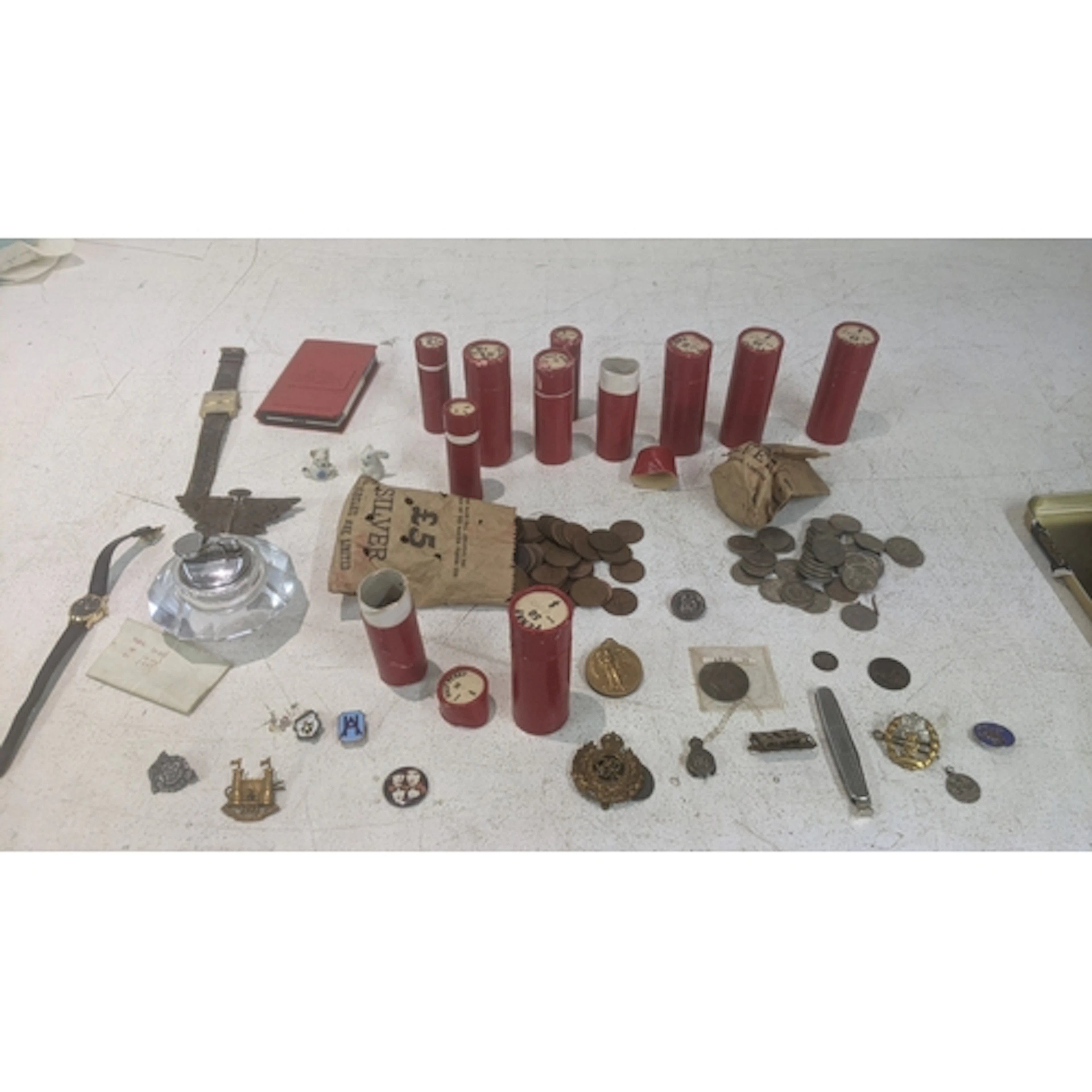 Collectables to include circulated historic British coinage...