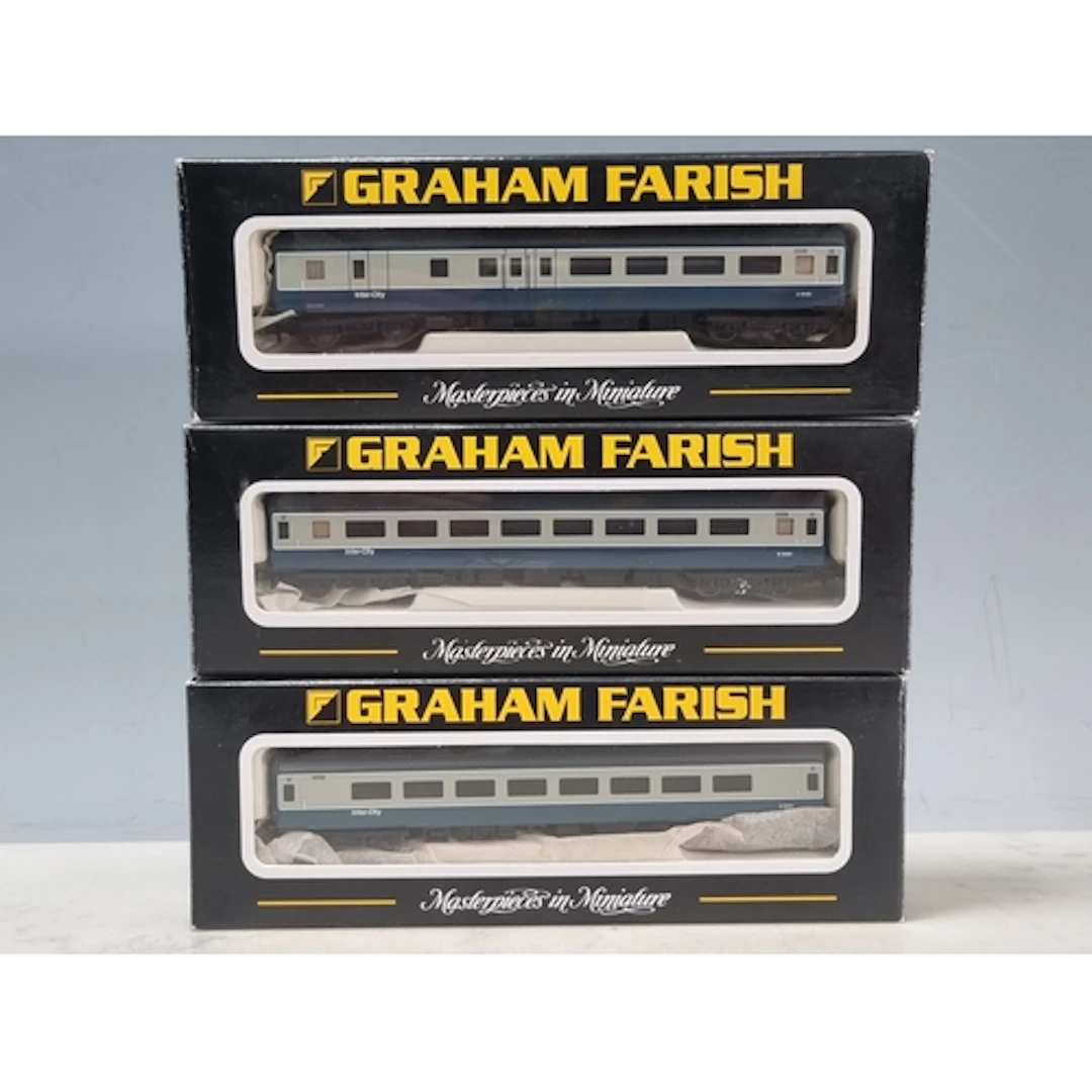 Three boxed Graham Farish N gauge BR Mk.II Coaches comprisin...