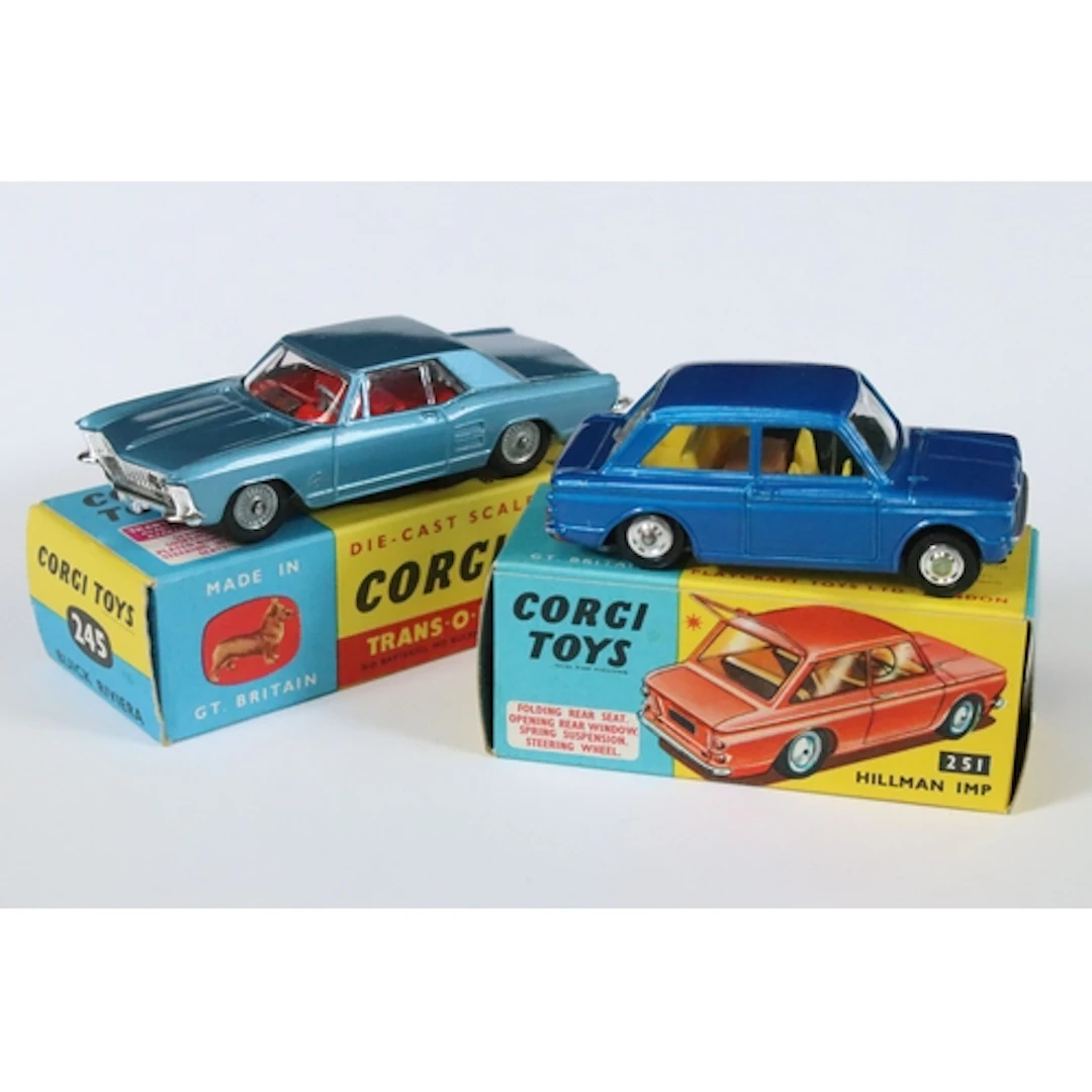 Two boxed Corgi diecast models to include 245 Buick Riviera ...