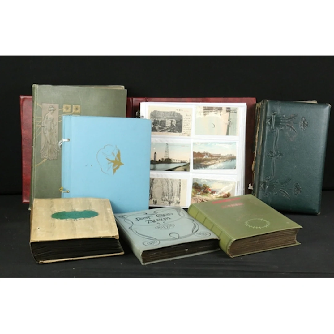 Collection of postcards contained within seven albums from t...