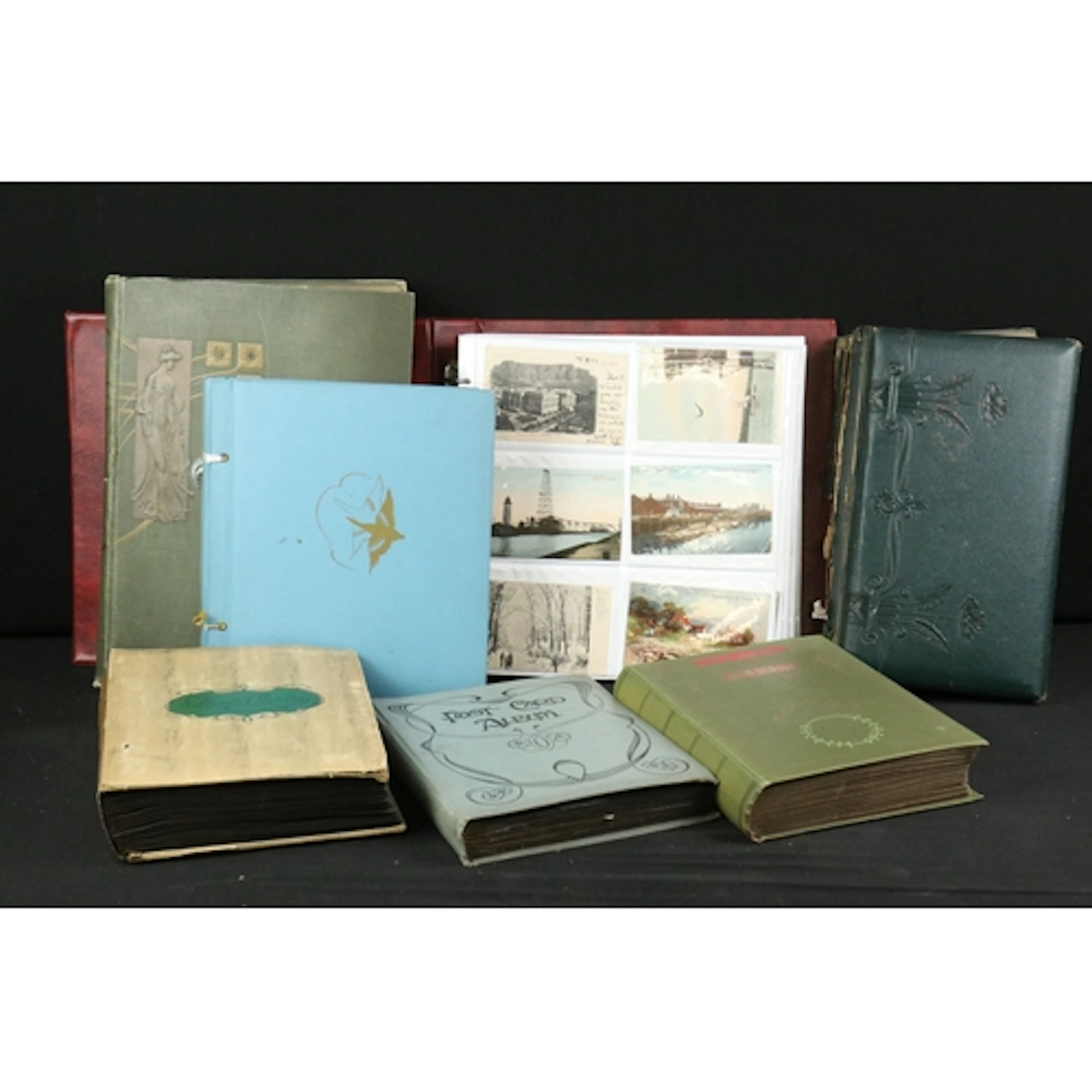 Collection of postcards contained within seven albums from t...