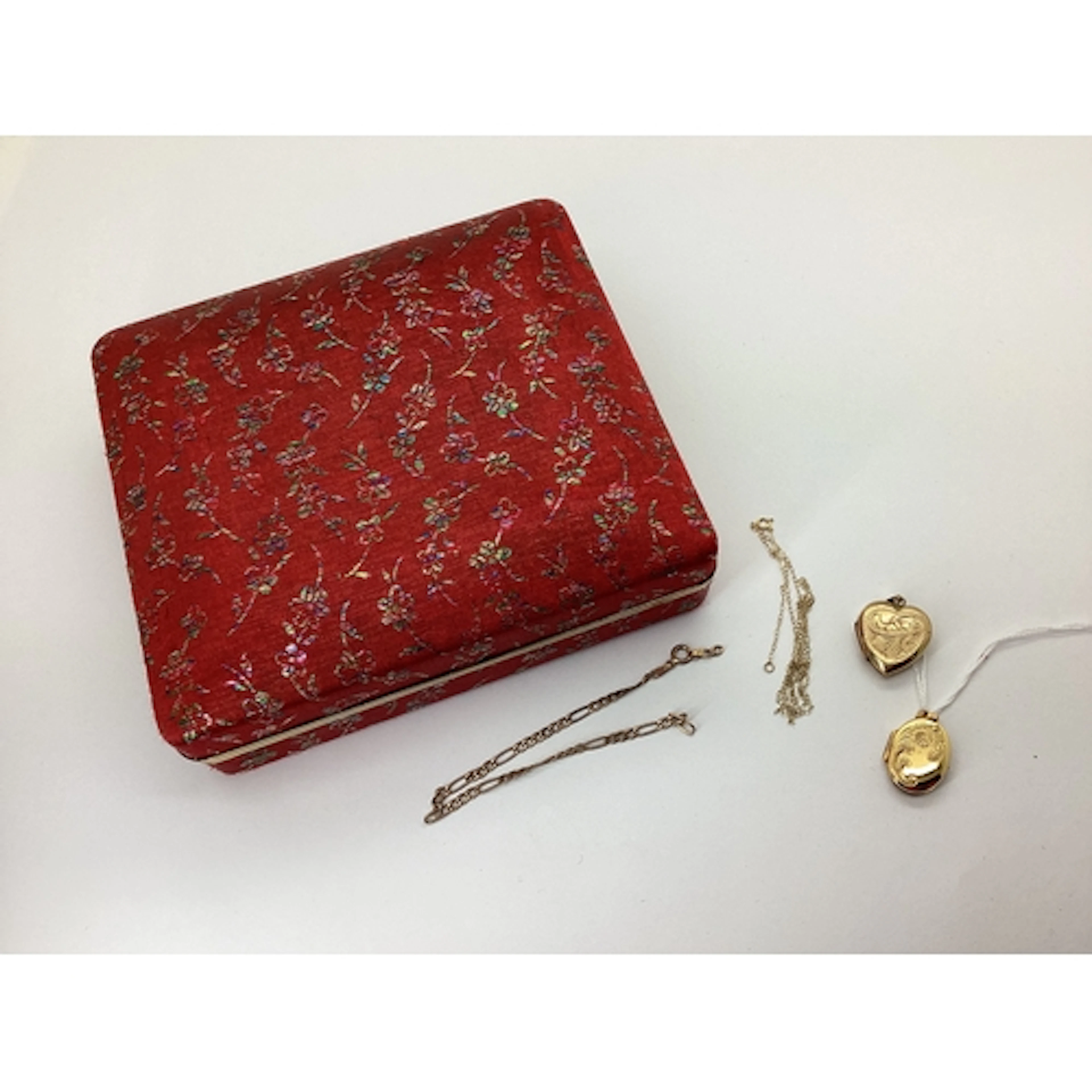 A Modern 9ct Gold Oval Locket Pendant, foliate detailed to t...