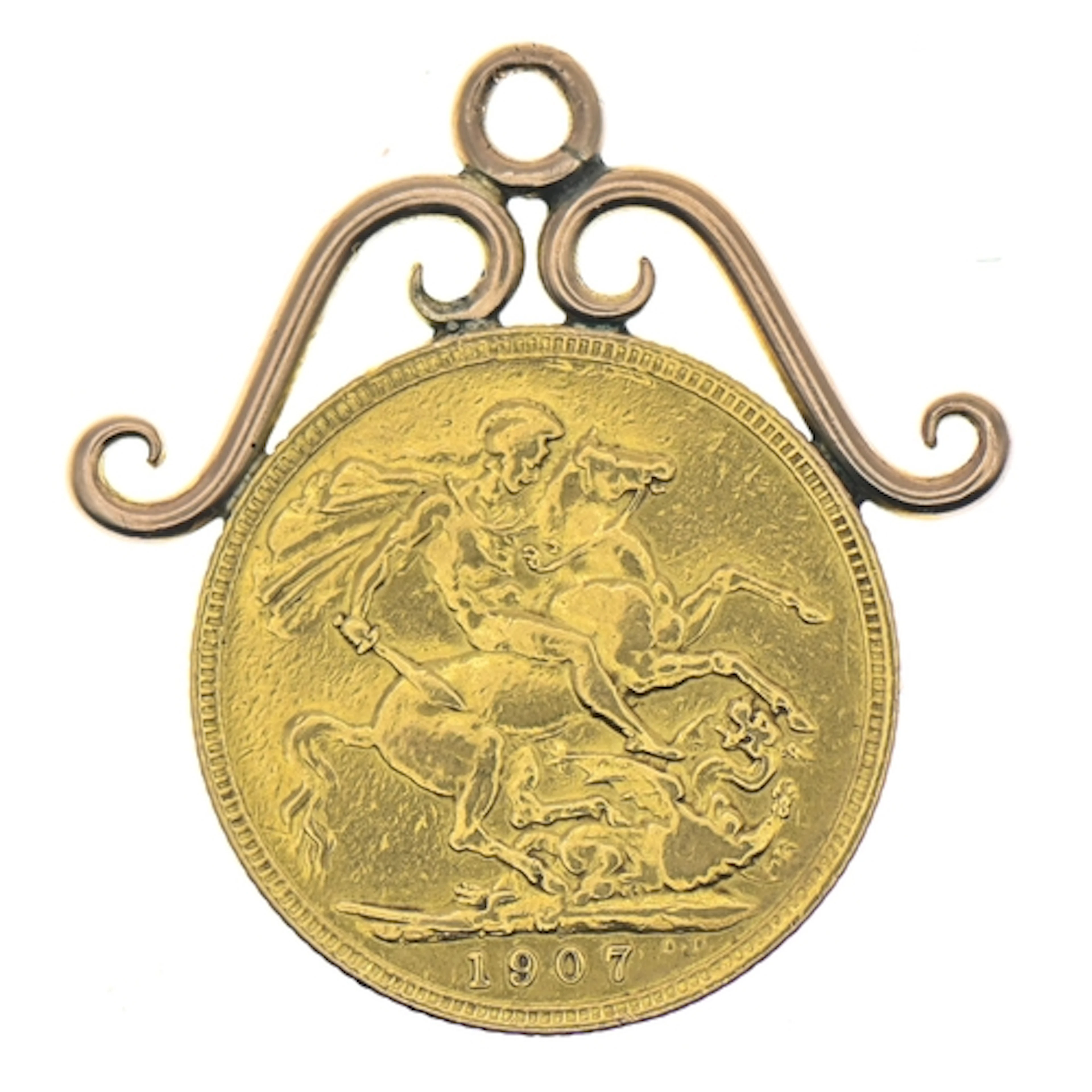Edward VII 1907 Melbourne mint full sovereign with a soldere...
