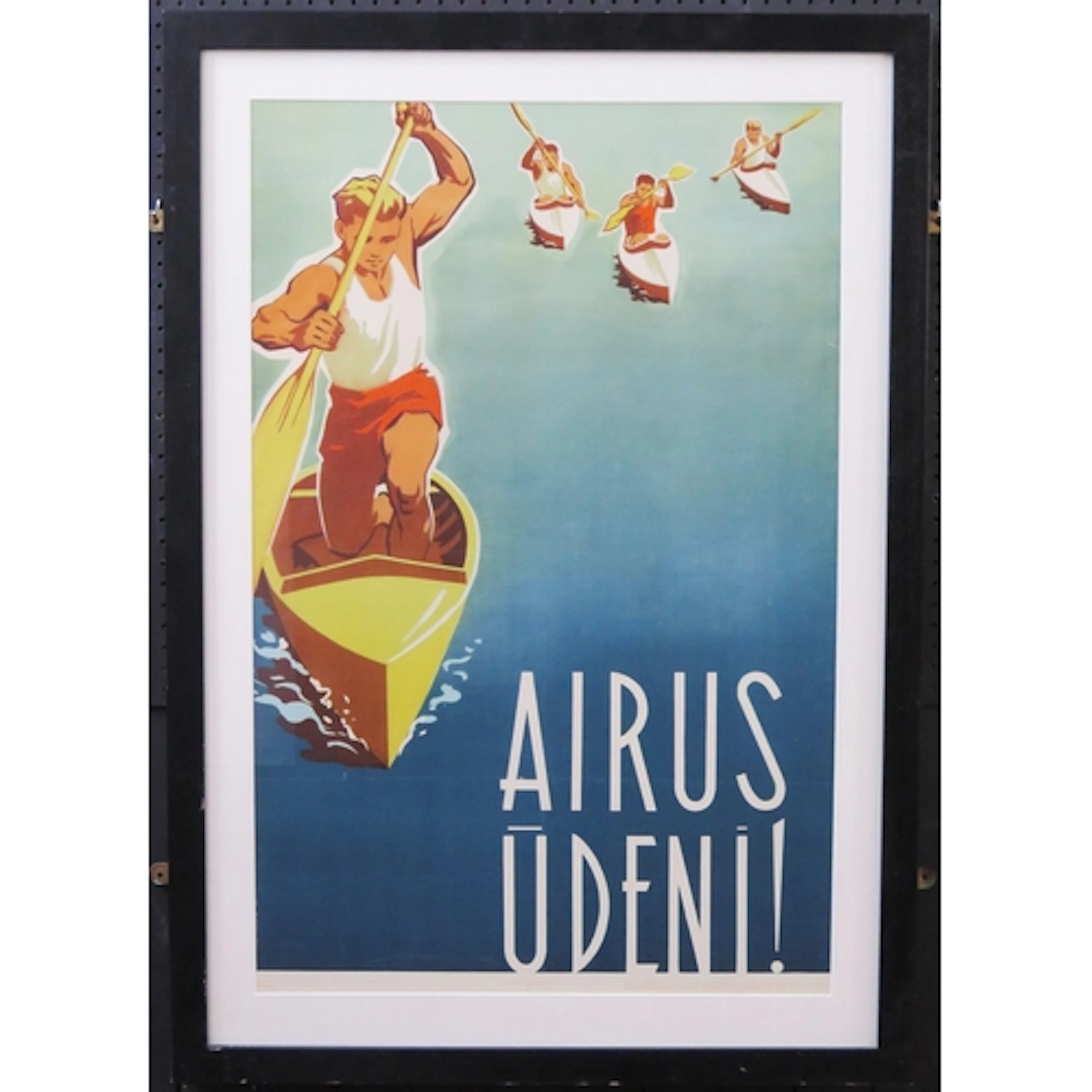 A continental canoeing advertising poster " Airus Unden !!" ...