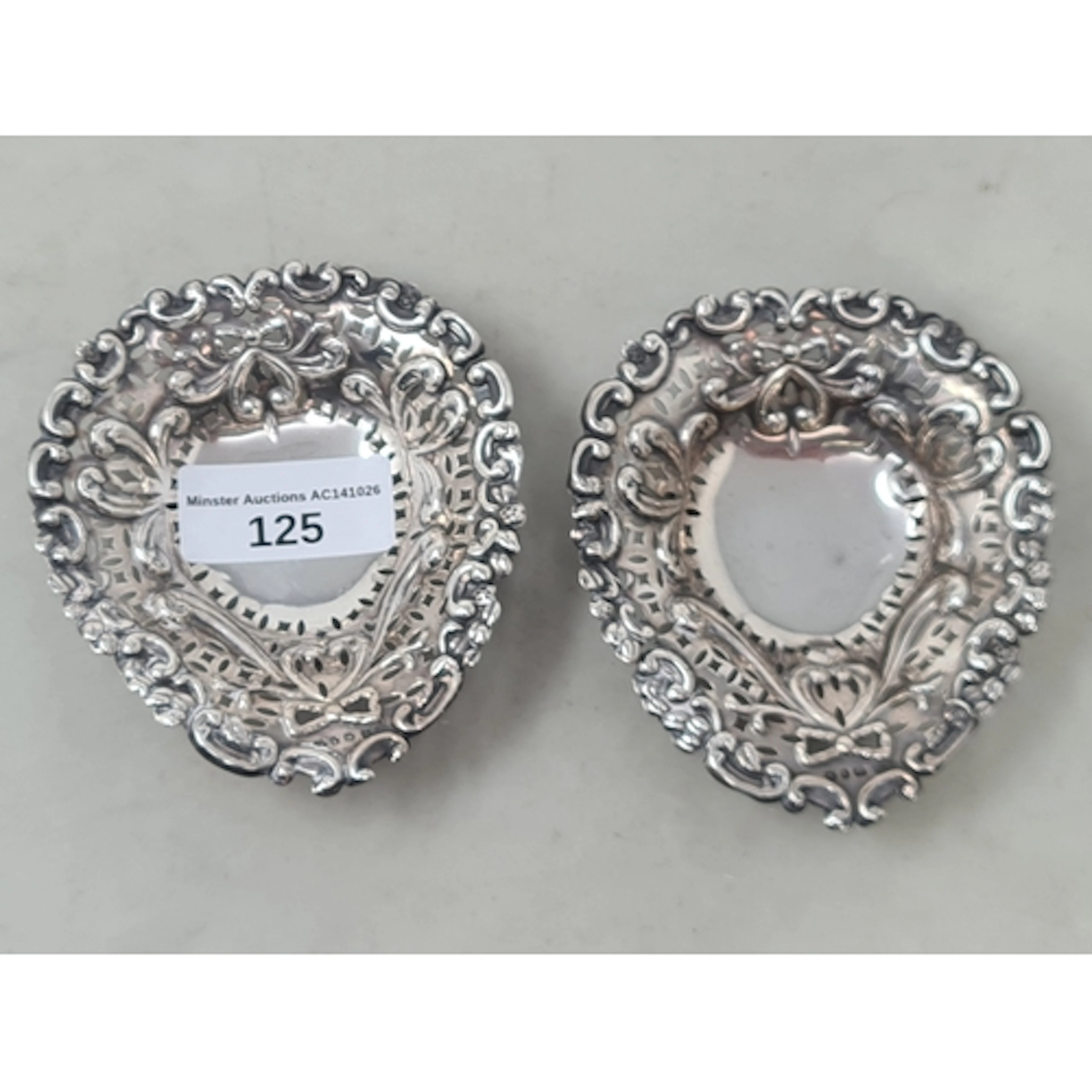 A pair of Victorian silver pierced Trinket Dishes, Birmingha...