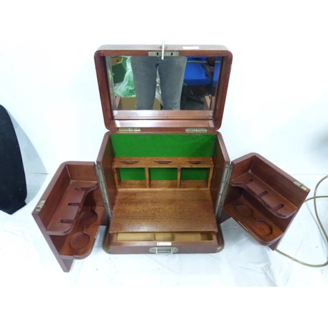 Edwardian inlaid vanity cabinet by J C Vickery Regent Street...