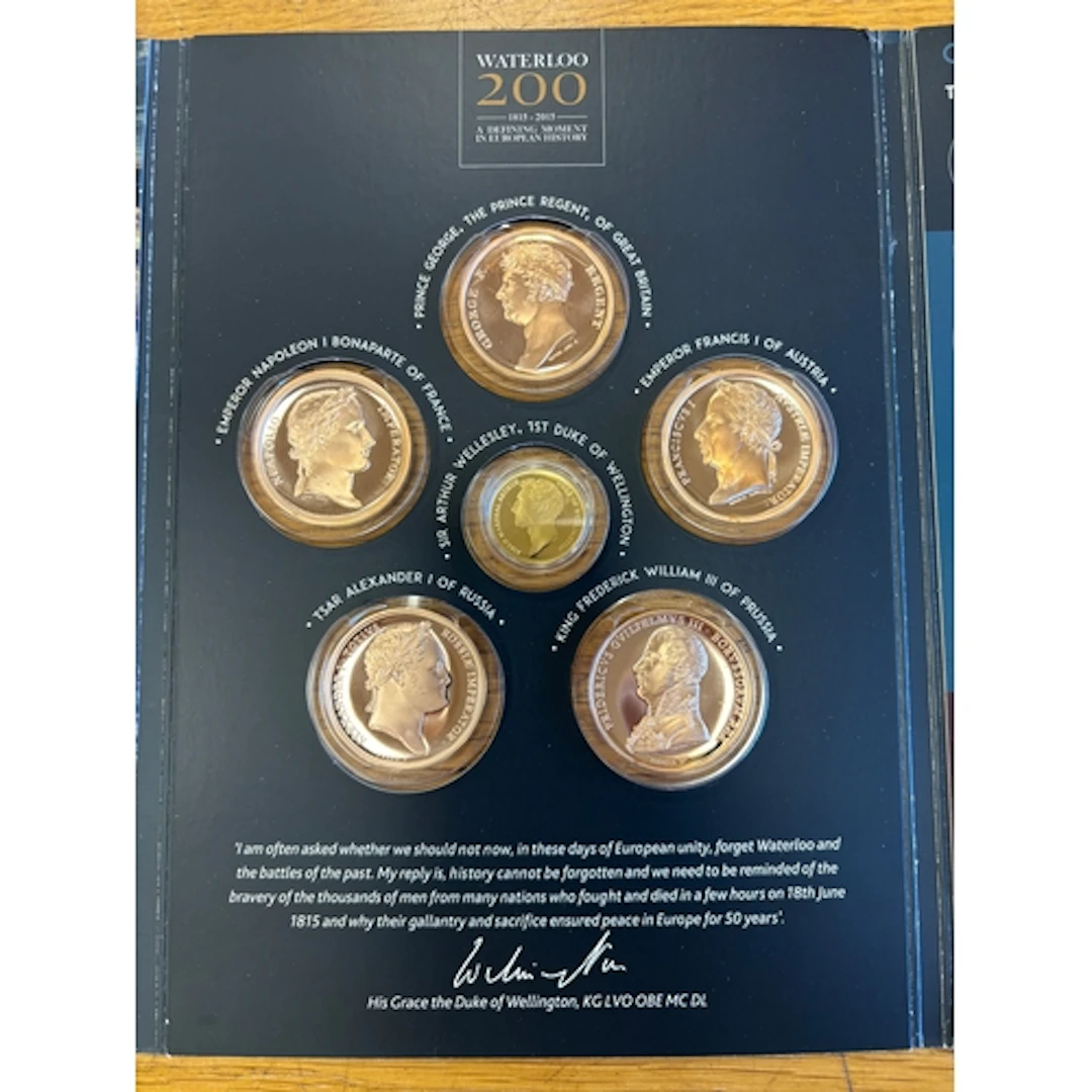 2015 The Battle of Waterloo 1815-2015 set of 6 proof FDC, in...