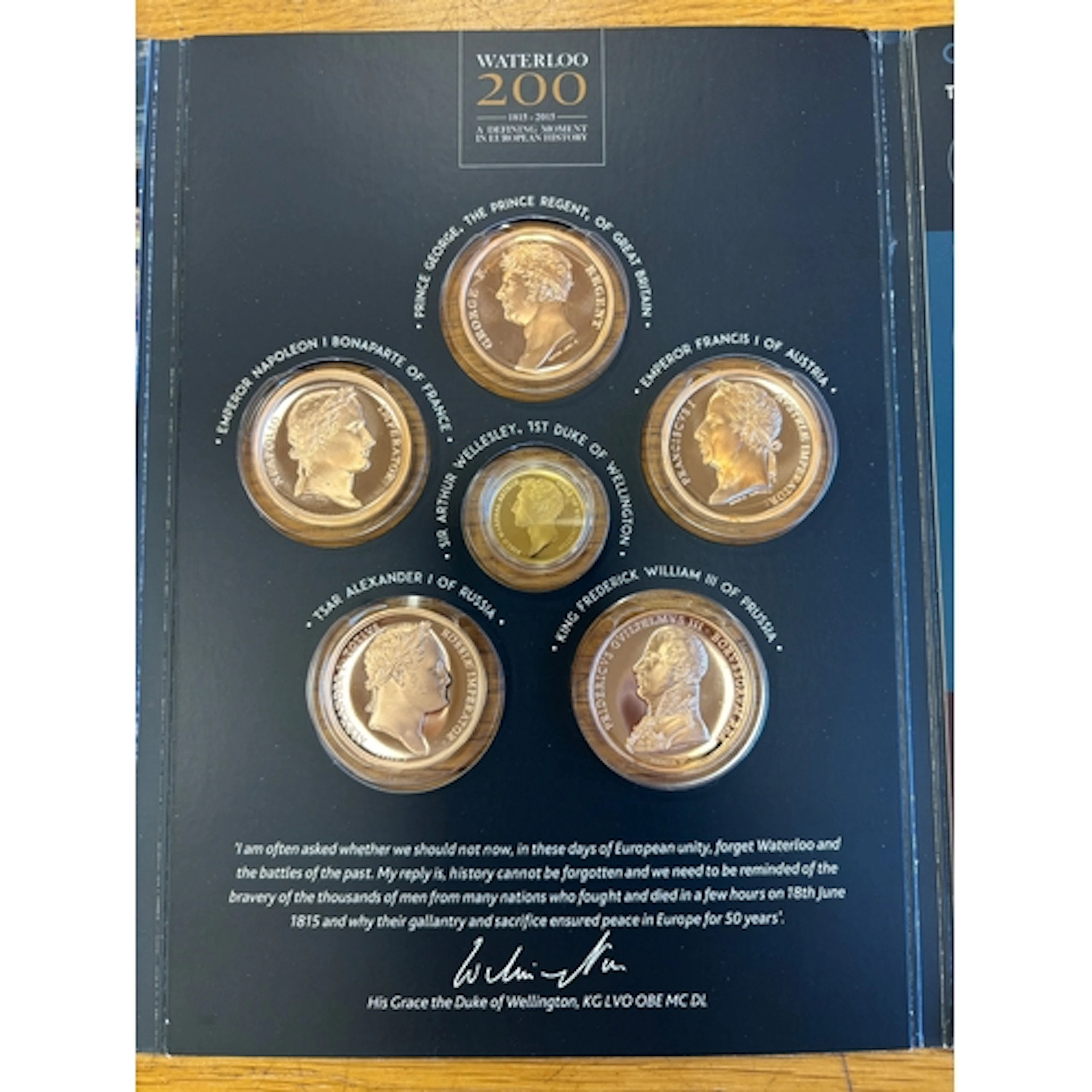 2015 The Battle of Waterloo 1815-2015 set of 6 proof FDC, in...