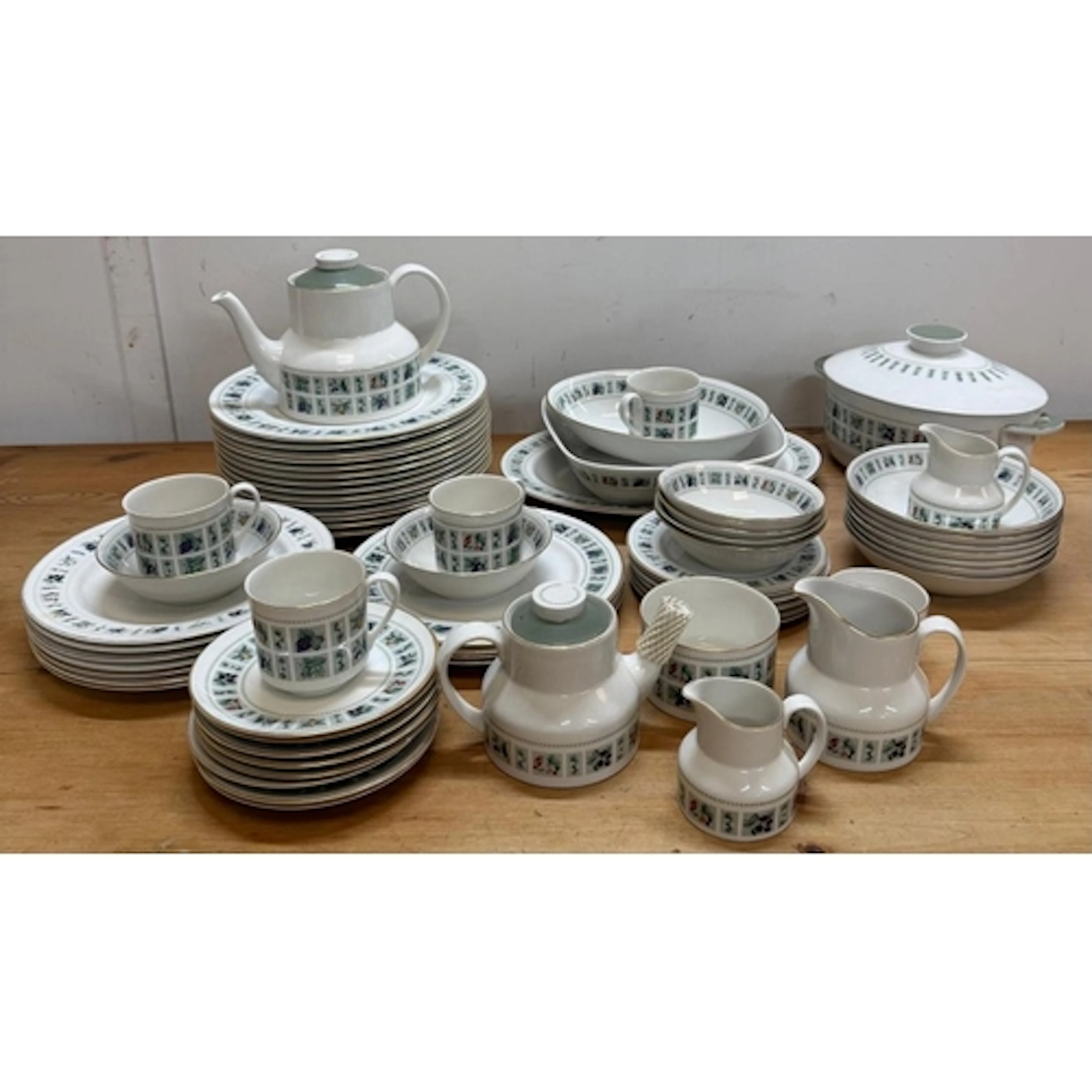 A part Royal Doulton Tapestry pattern dinner service to incl...