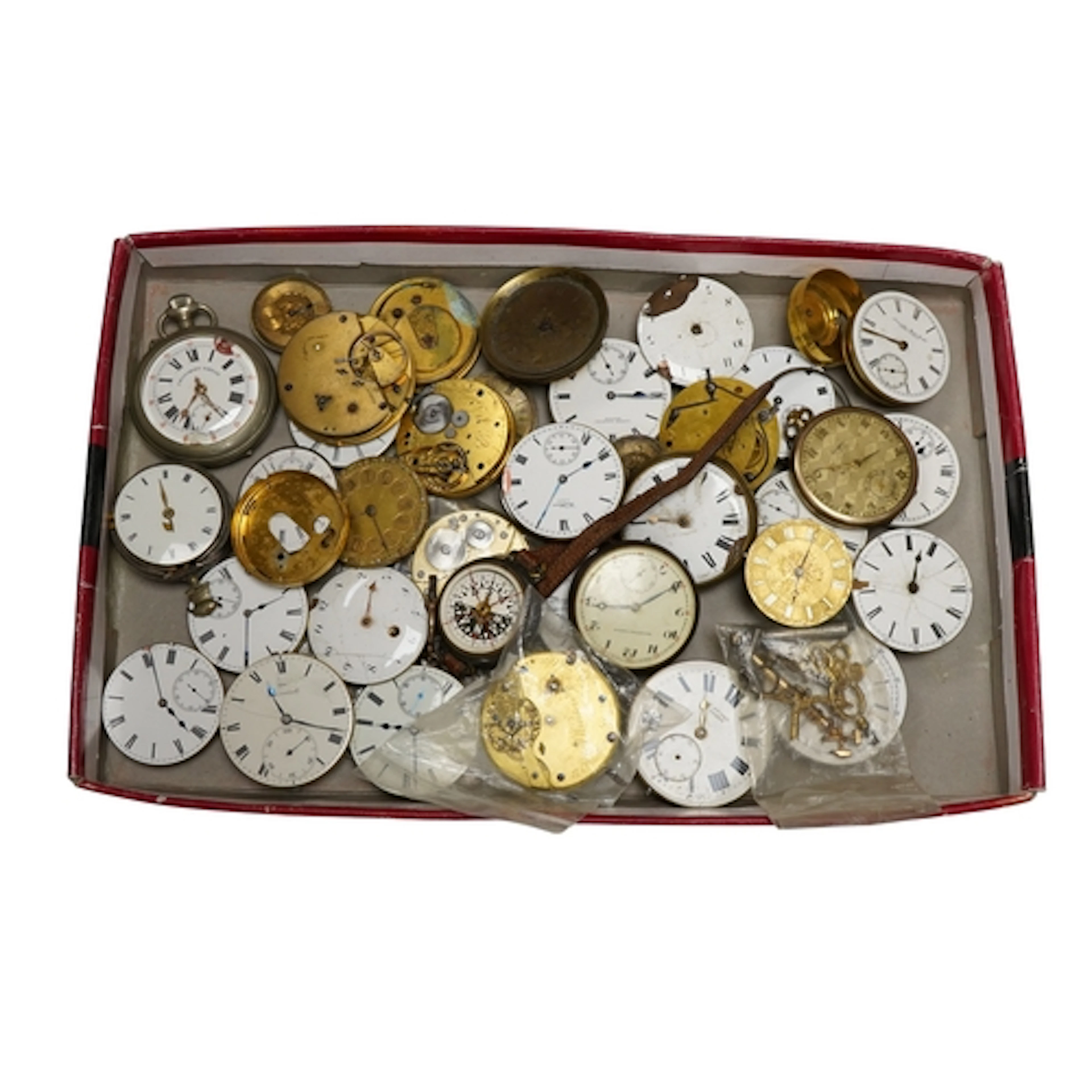 A collection of assorted mainly pocket watch movements, incl...