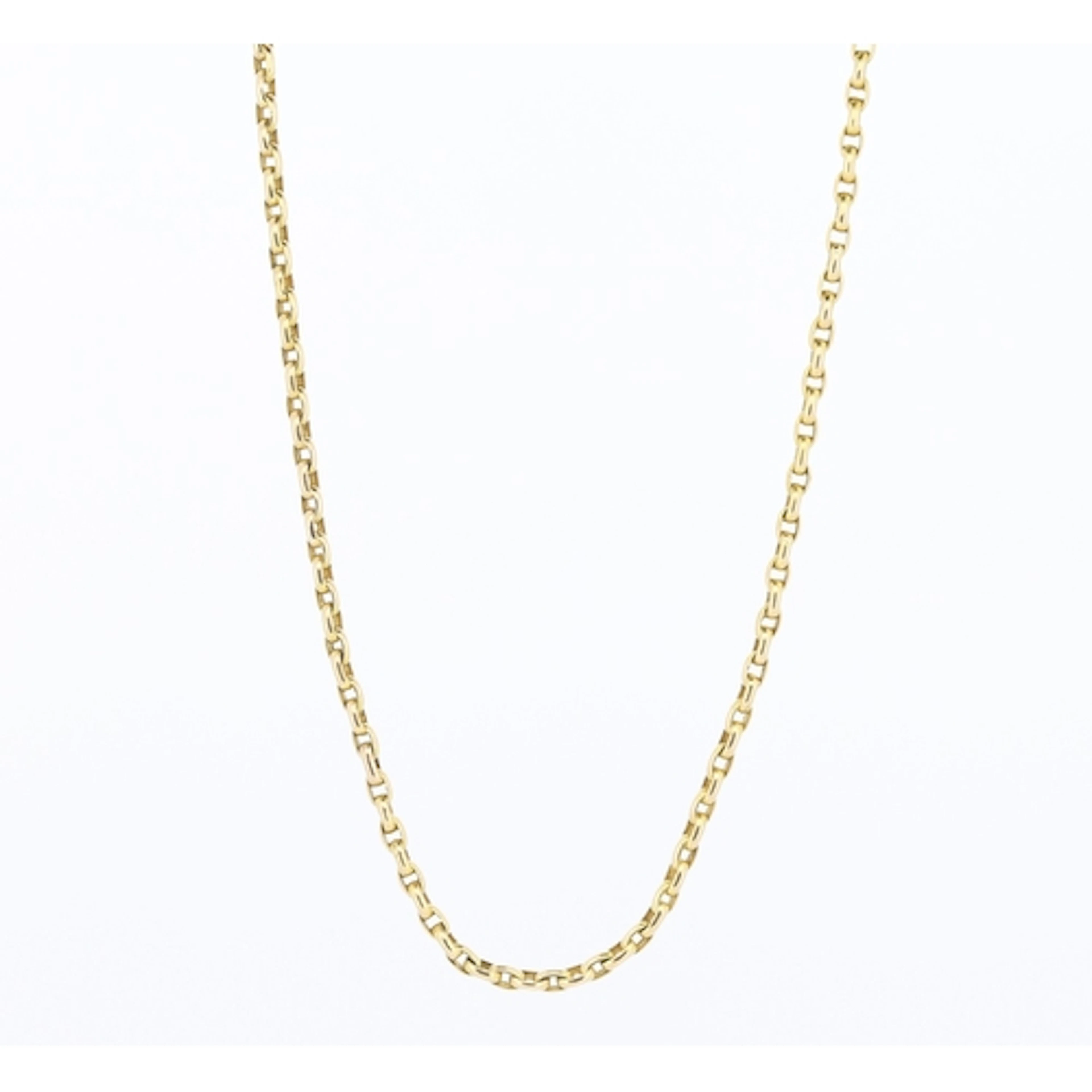 15 Carat Yellow Gold Belcher Link Chain Necklace, 44cm Long