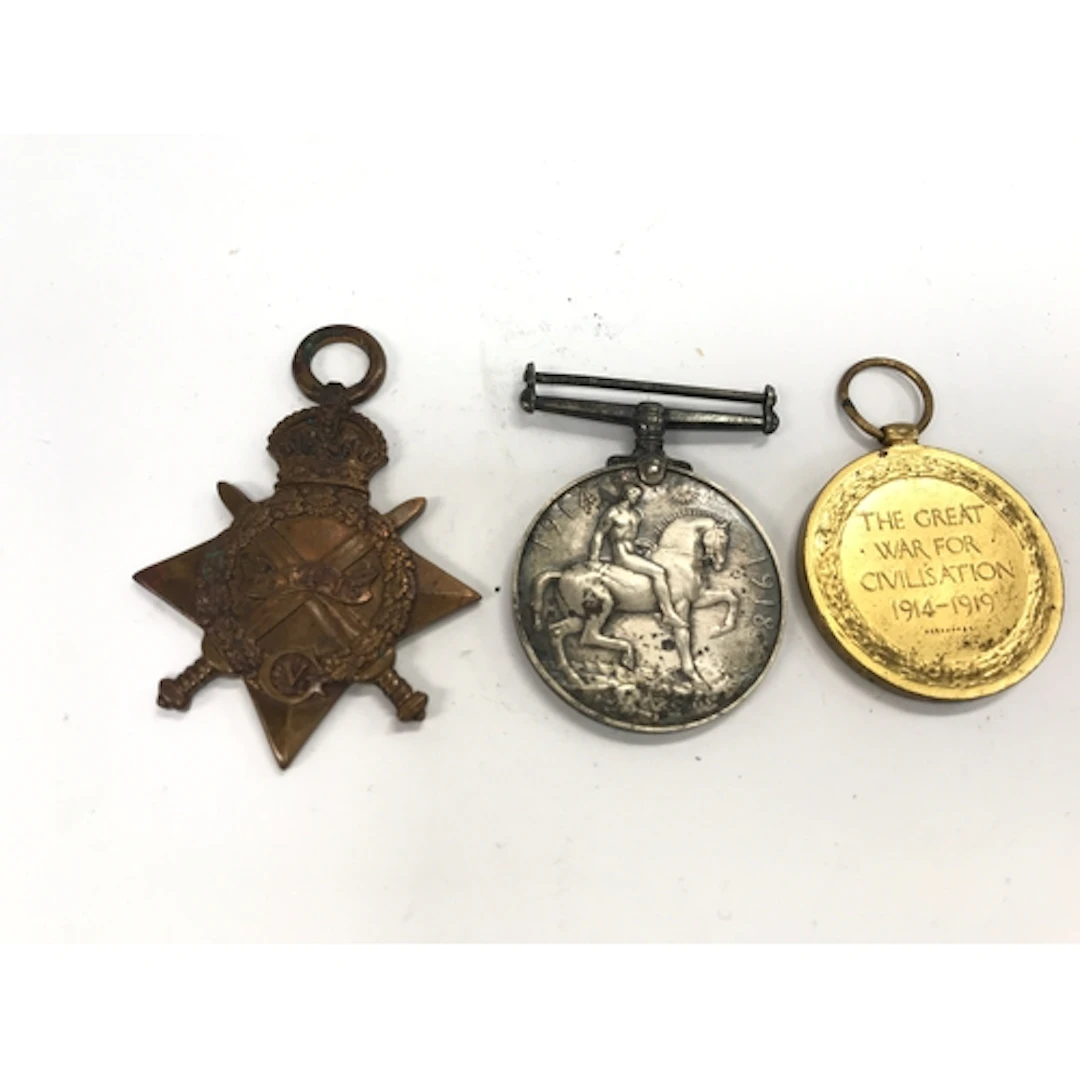 three British First World War campaign medals including a&nb...