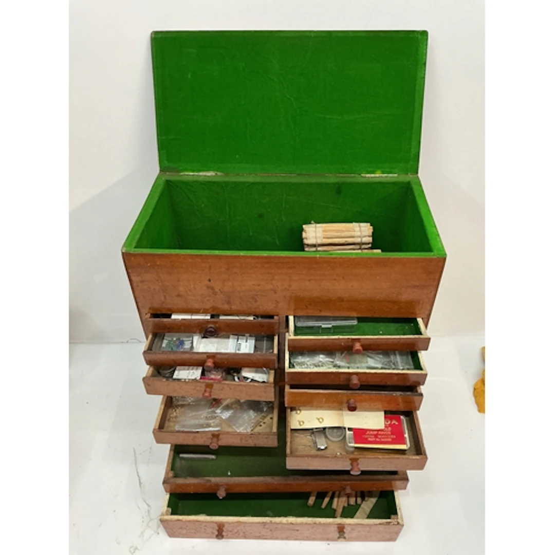 A further watch maker’s cabinet drawer set including ...