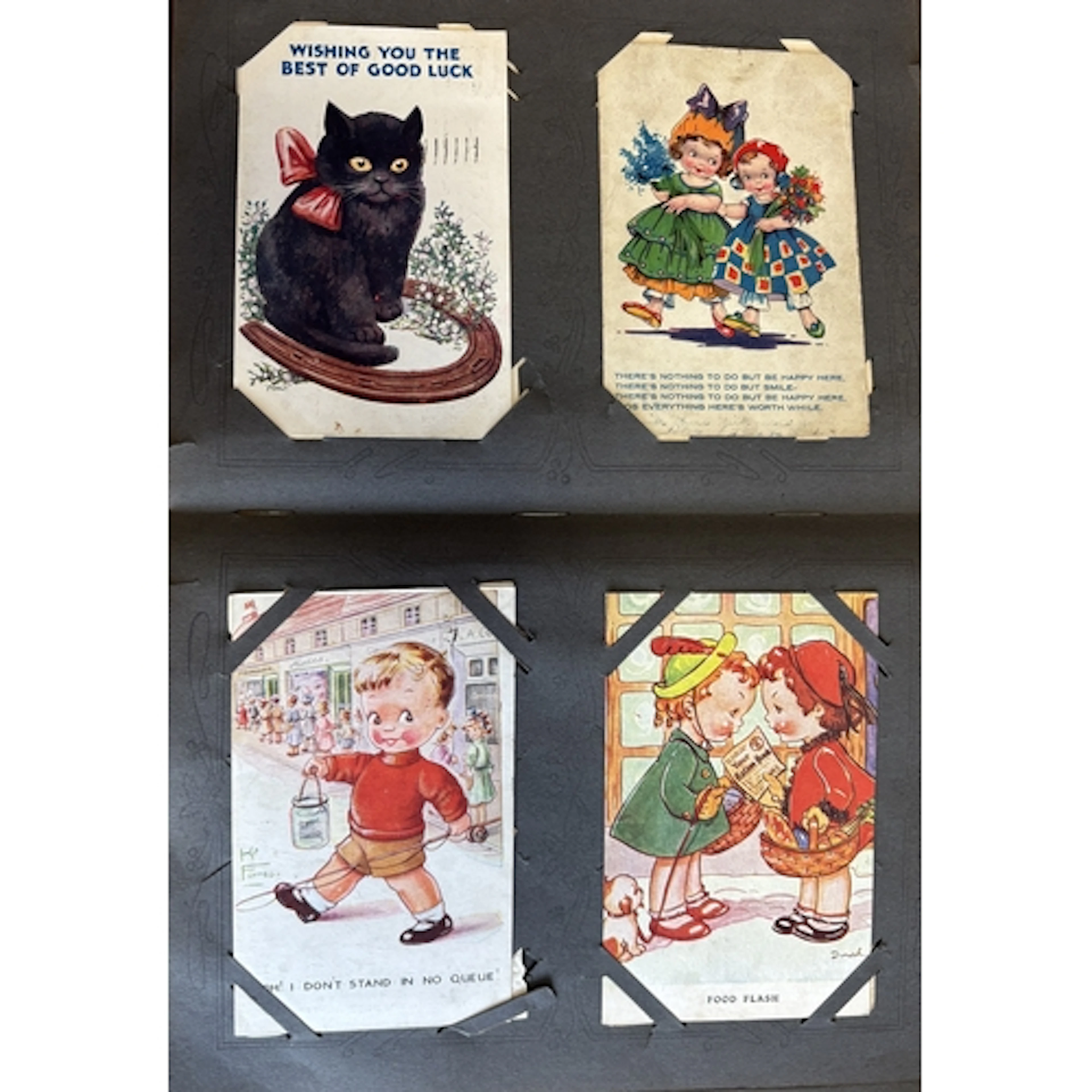 Misc. assortment of vintage and modern cards, loose and in a...
