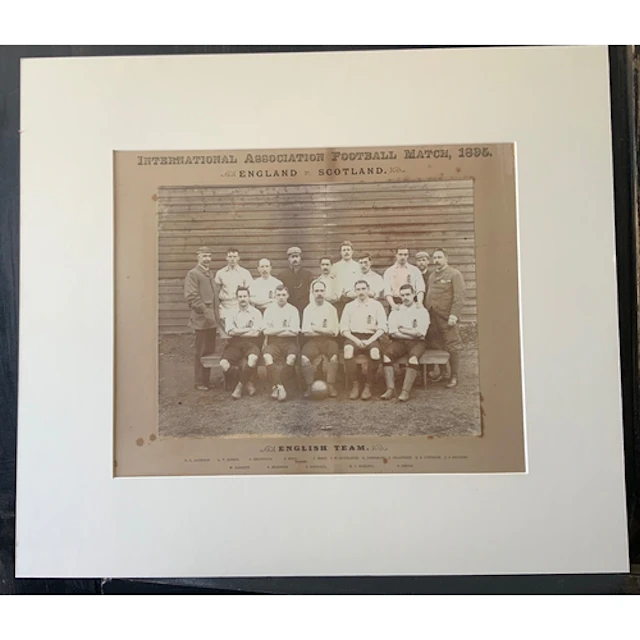 1895 England Original Football Team Group: 130 year old moun...