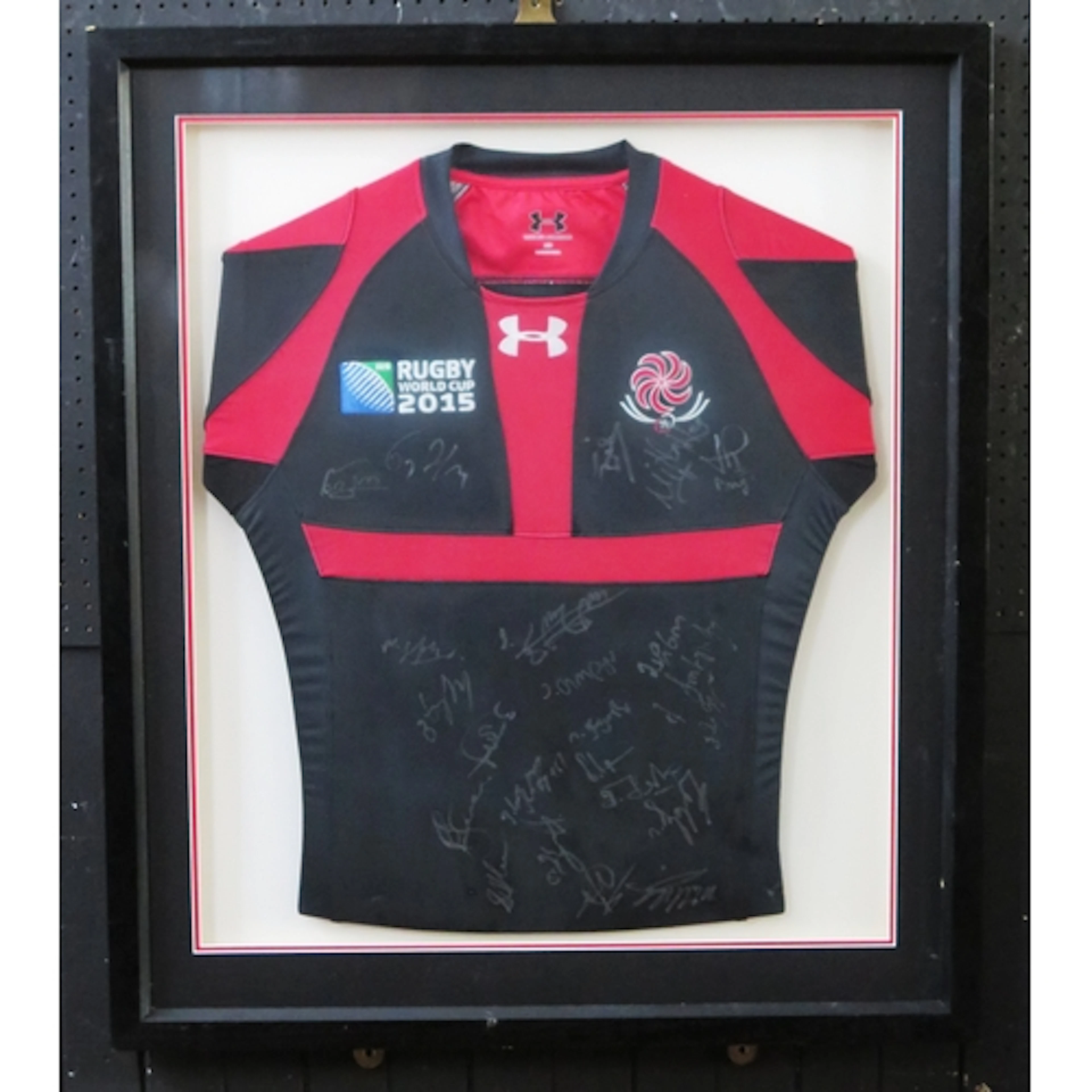 Signed Georgia national rugby team shirt from 2015 Rugby Wor...