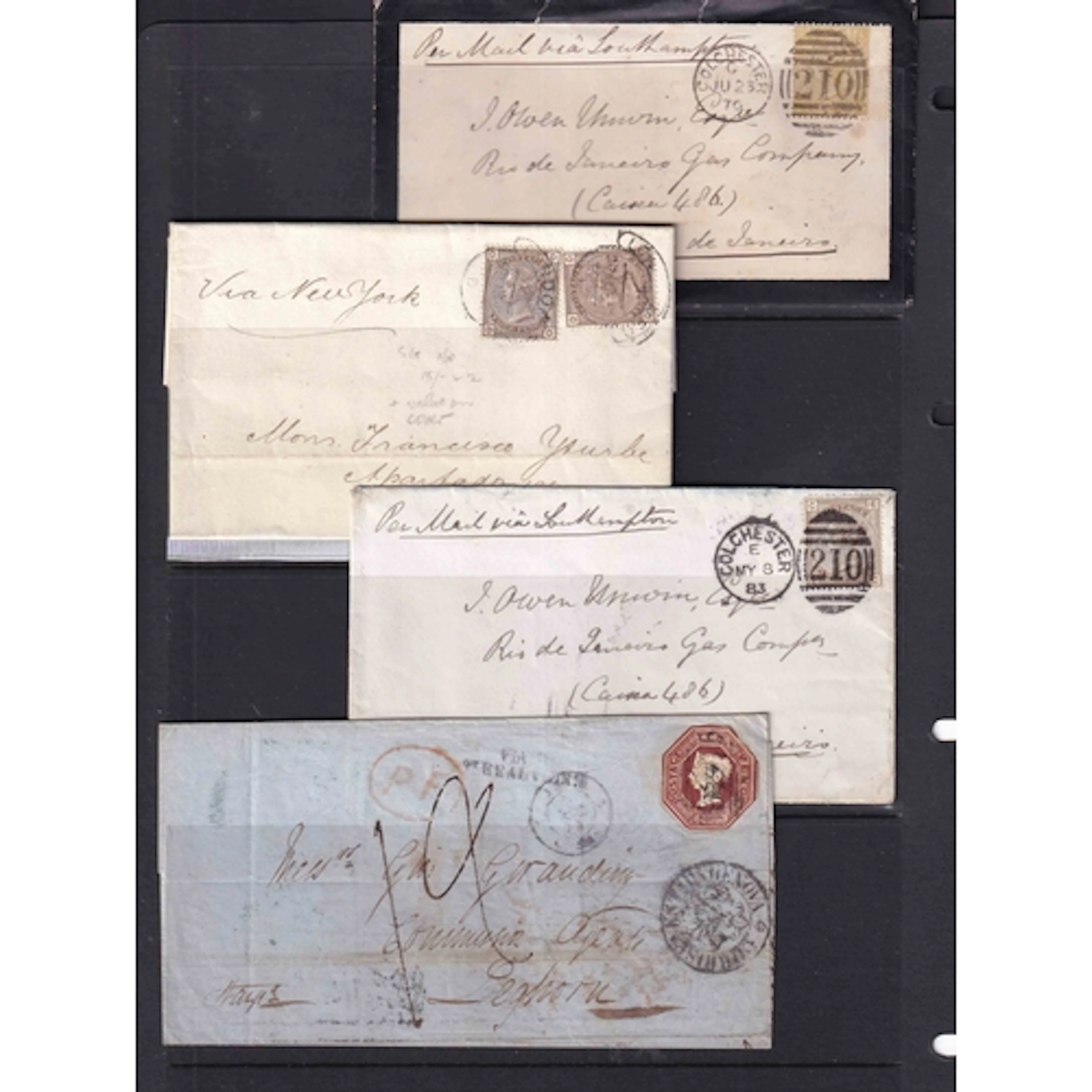Collection of 50 QV covers (mostly) to overseas destinations...