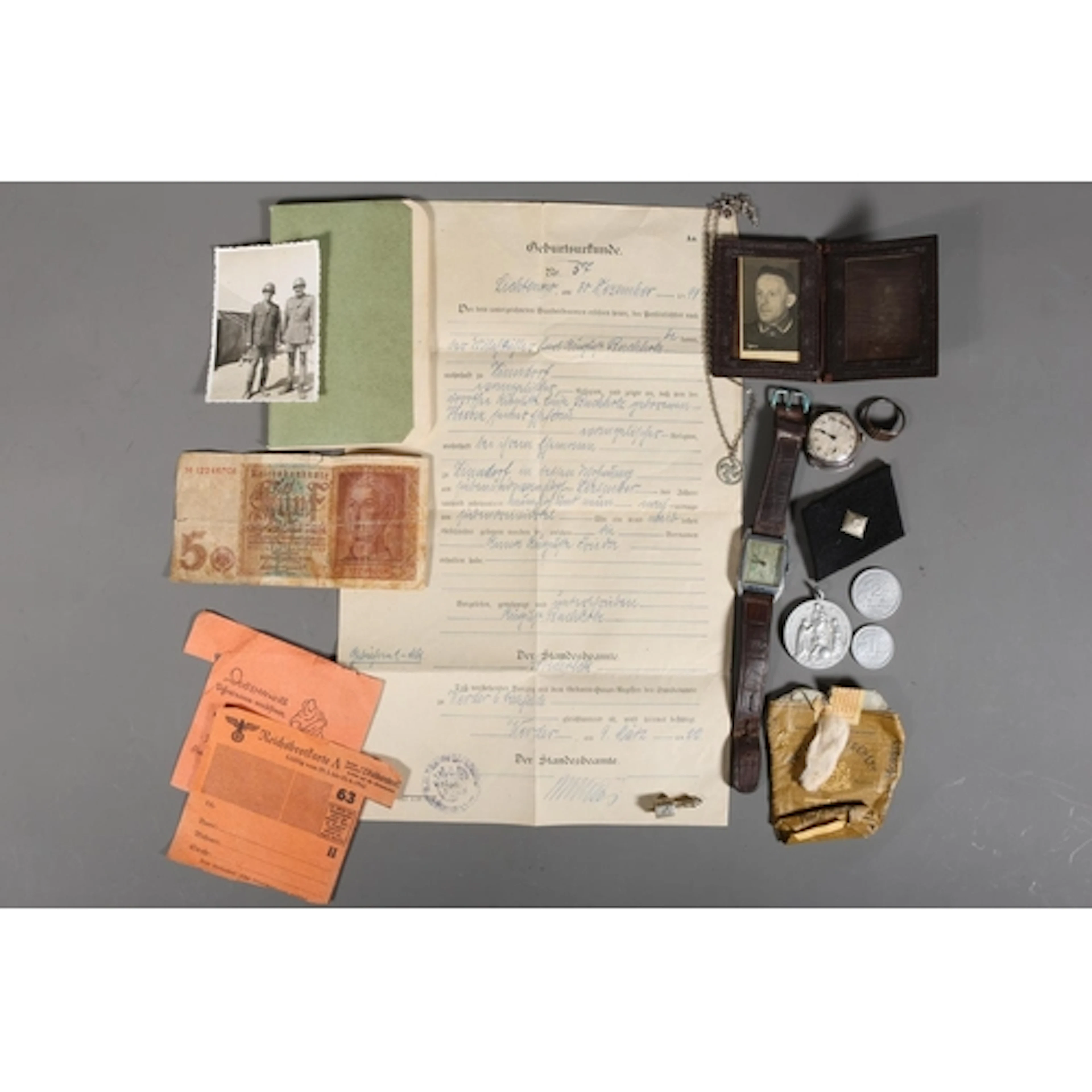 Effects of WWII German war criminal August Ginschel (1922-19...