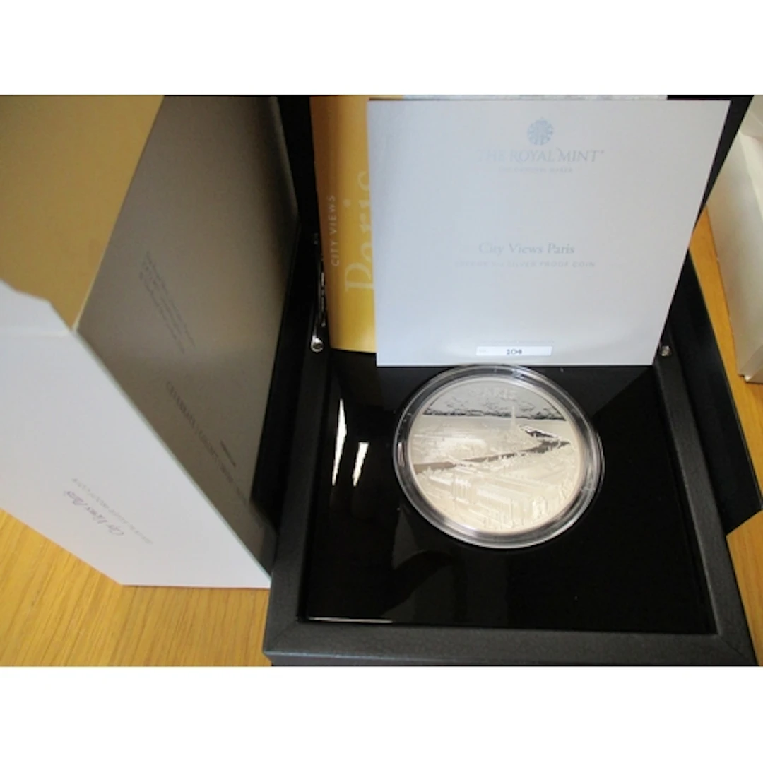 2024 'City Views Paris' 5oz £10 silver proof FDC. (R)