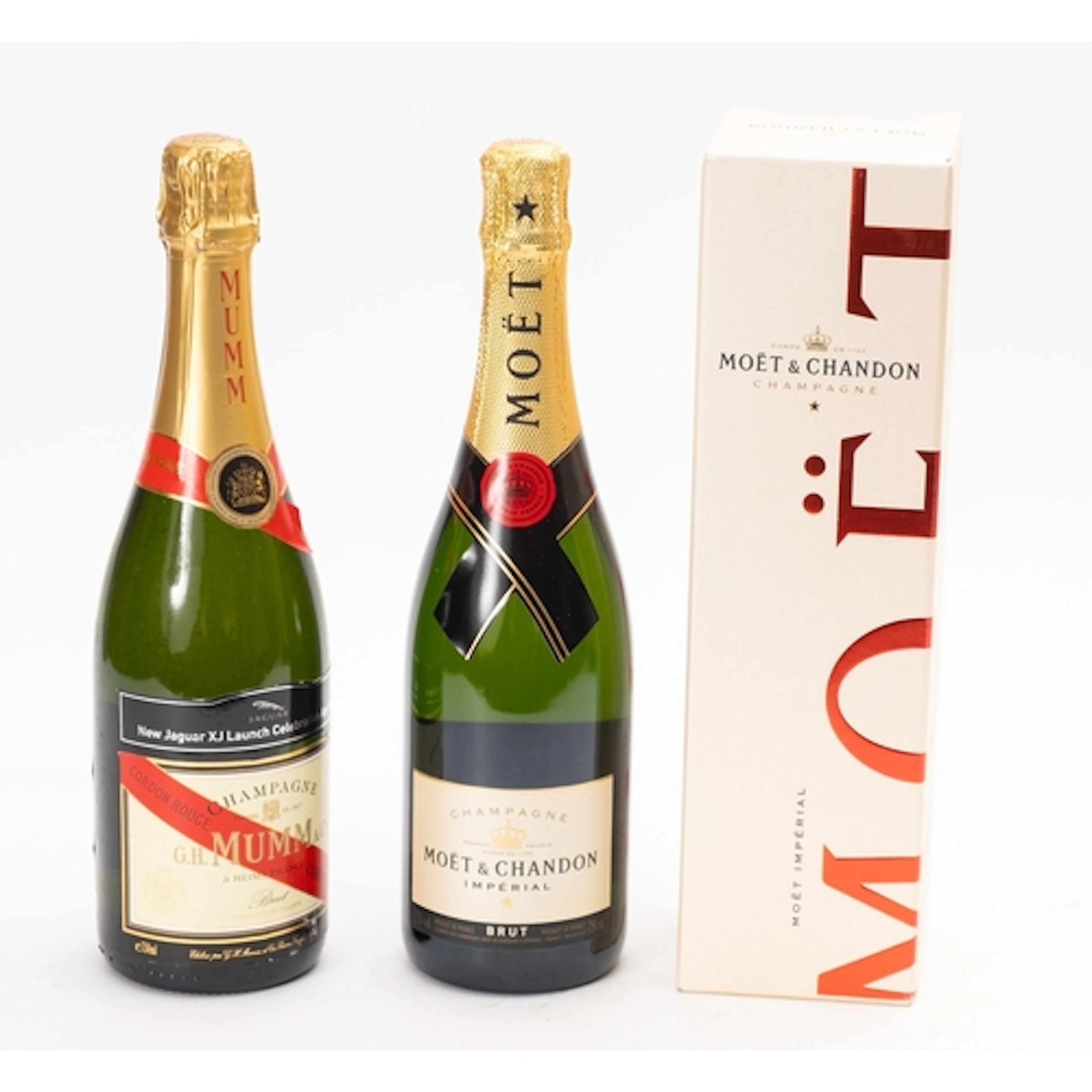 A bottle of Moet & Chandon Imperial Champagne. In original b...