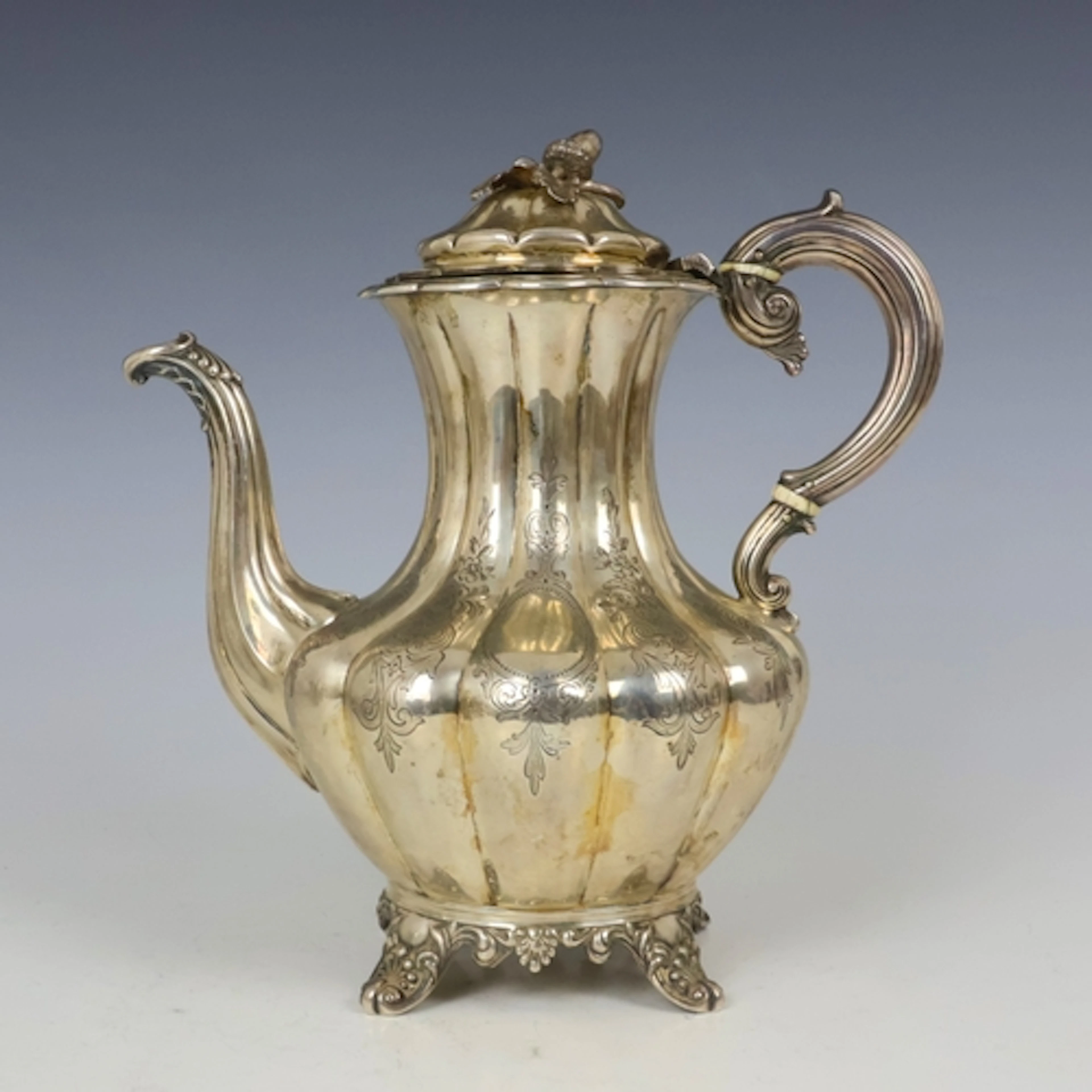 A Victorian silver coffee pot, Joseph & Albert Savory, Londo...