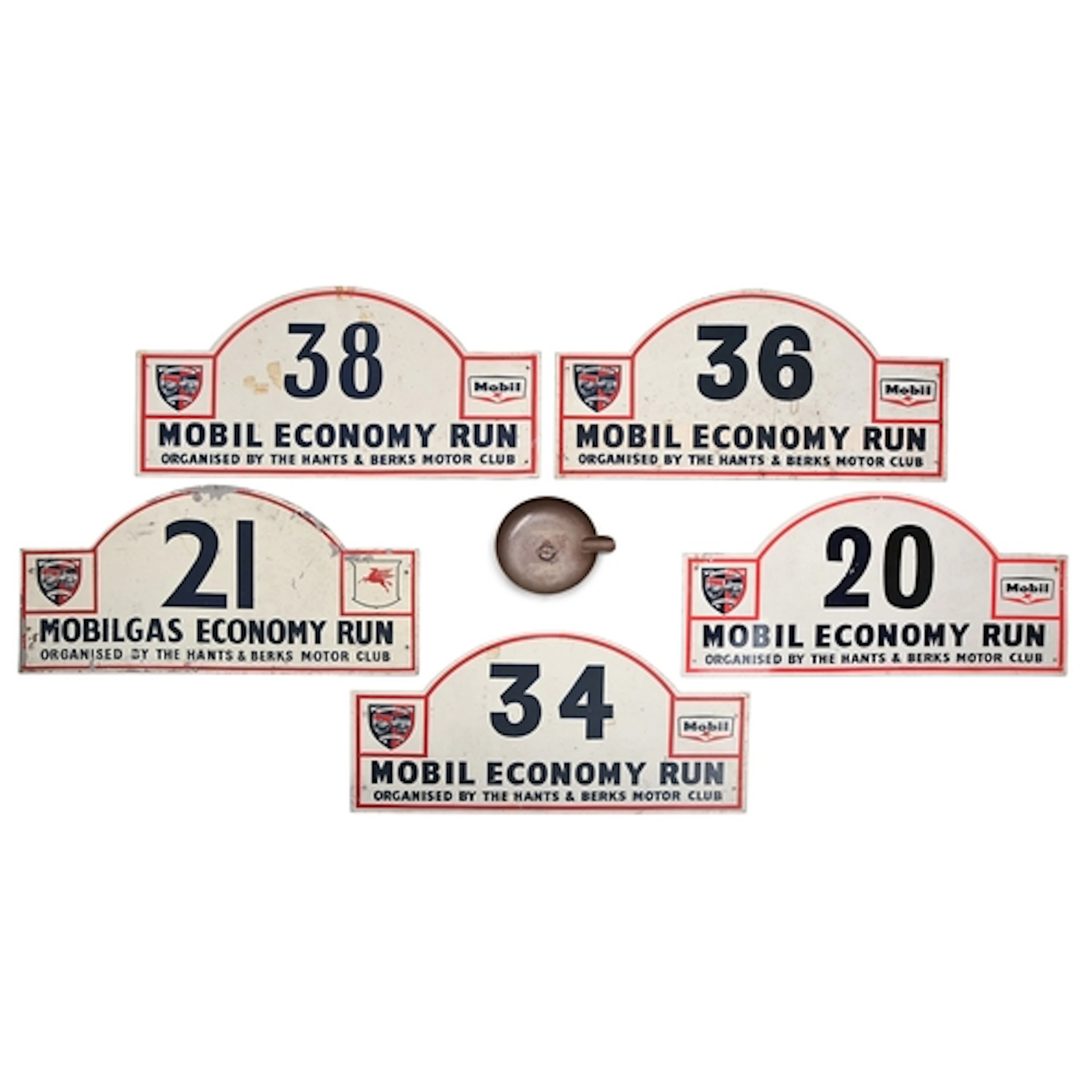 Motorsport memorabilia. Mobil Oil Corporation, five printed ...