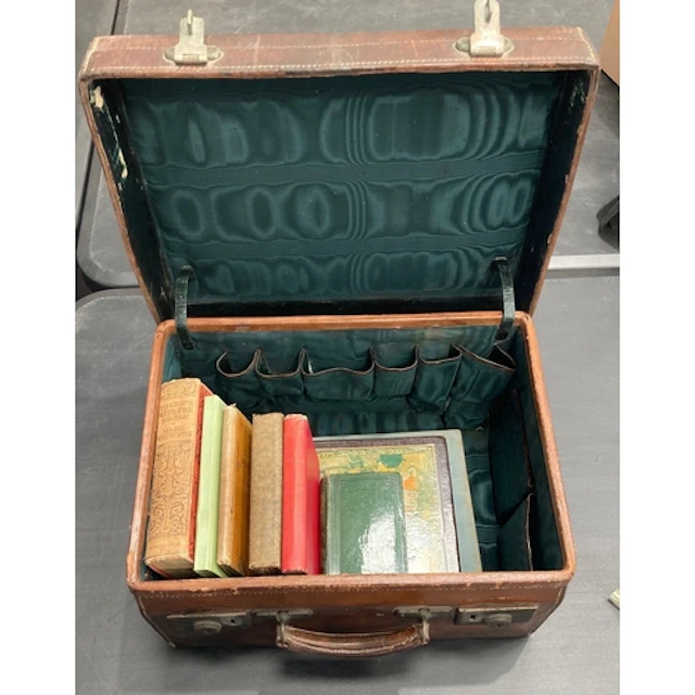 A vintage leather gentleman's Travel Case containing a selec...