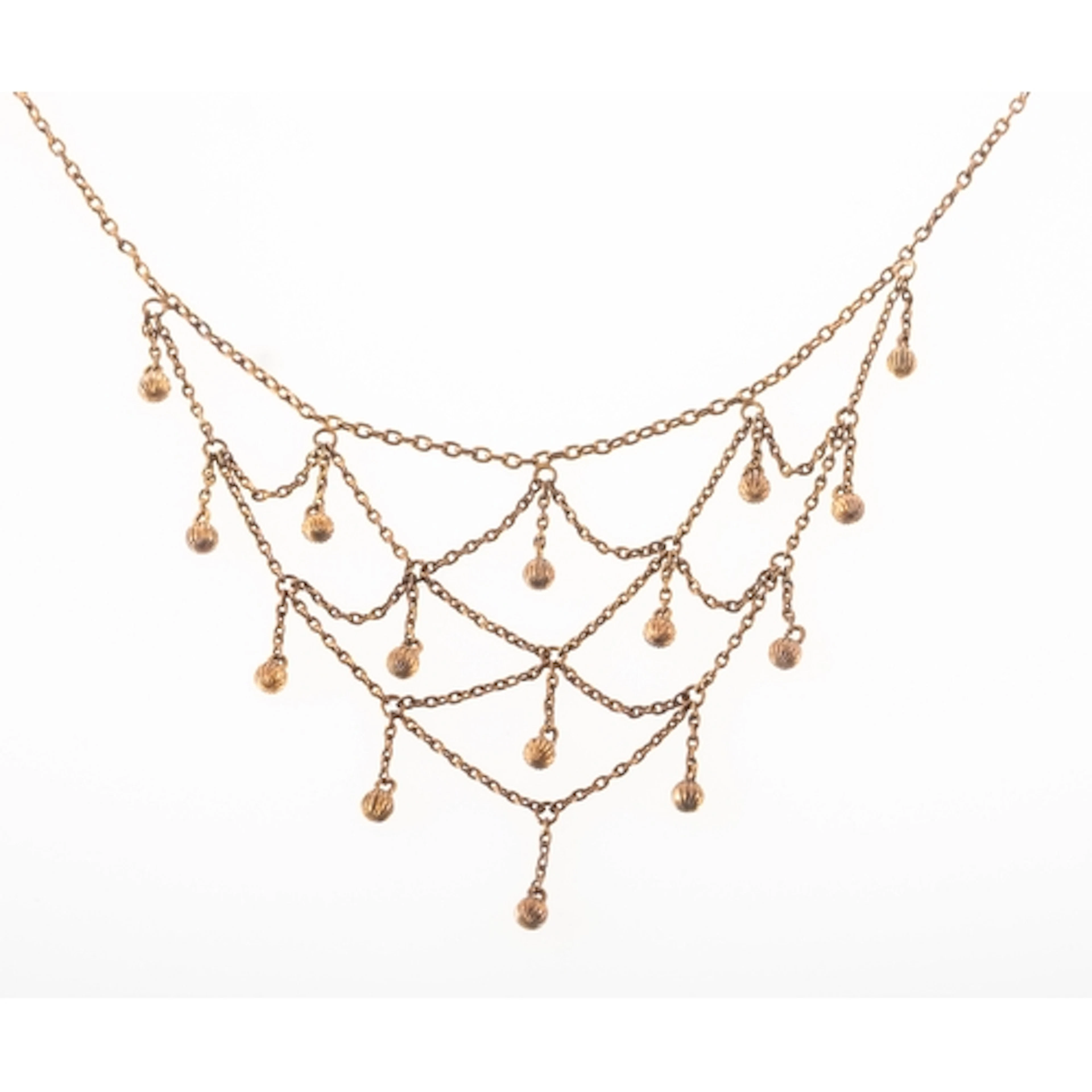 A late Victorian festoon necklace, circa 1890-1905, the fine...
