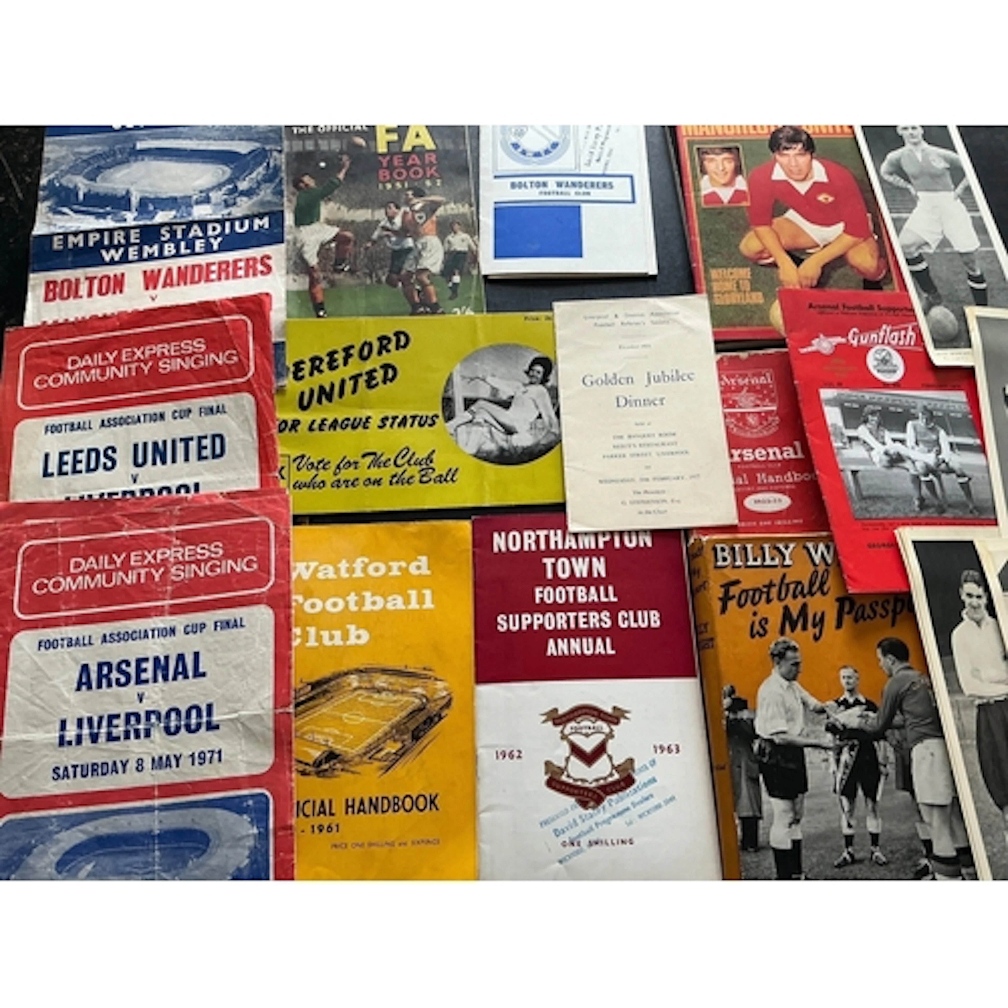 Football Memorabilia Boxes: Includes, handbooks, brochures, ...