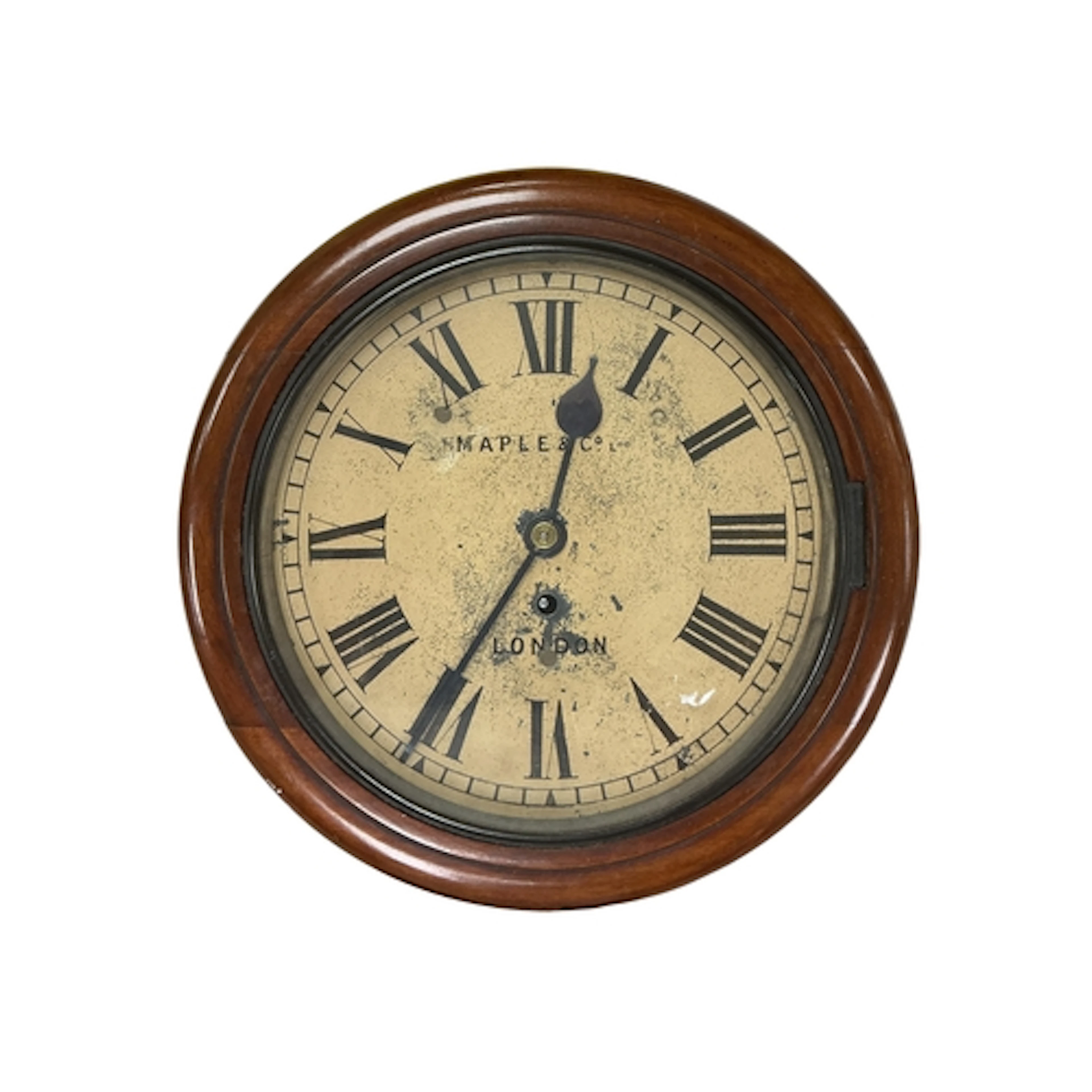 A Victorian mahogany single fusee wall dial retailed by Mapp...