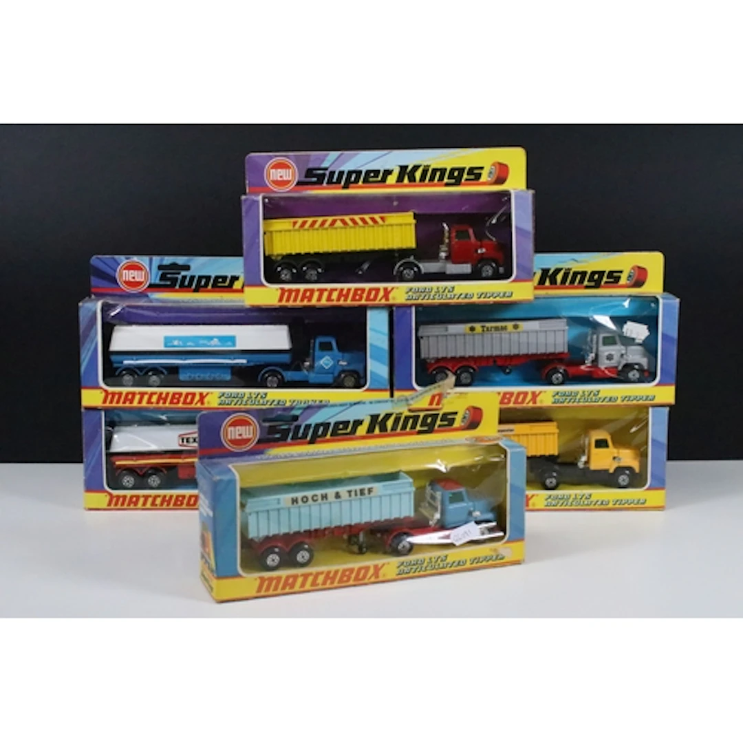 Six boxed Matchbox Super Kings haulage and commercial diecas...