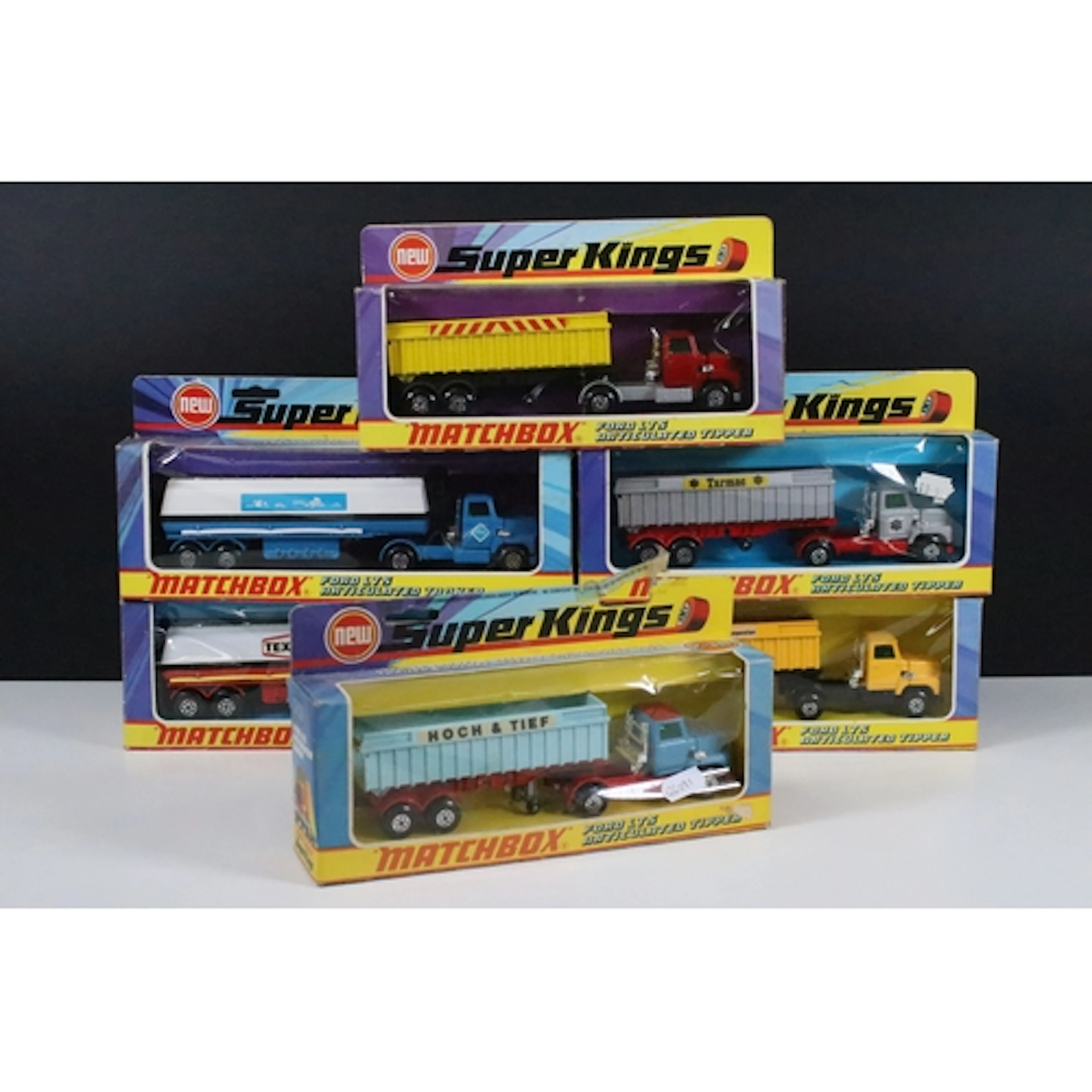 Six boxed Matchbox Super Kings haulage and commercial diecas...