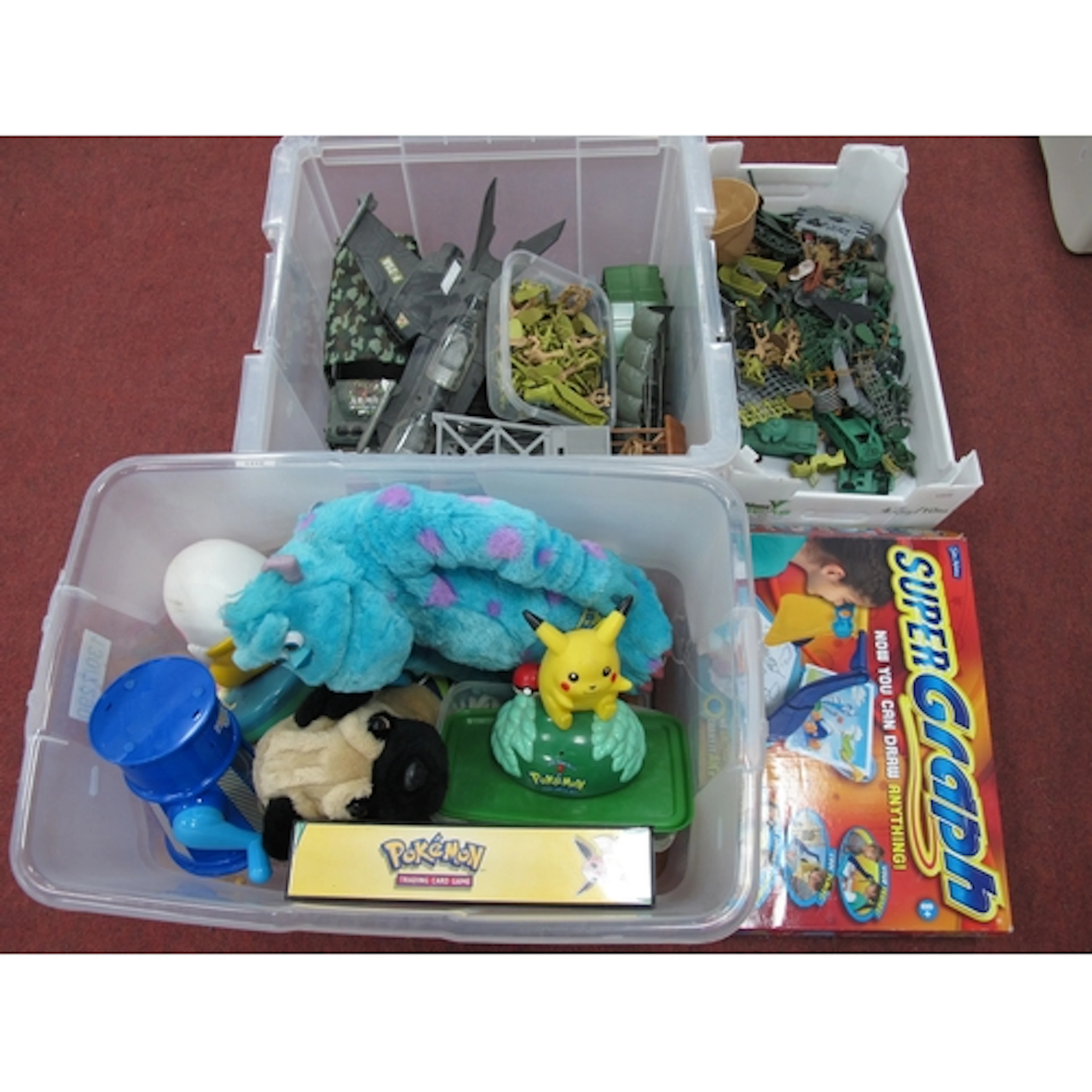 Toys; A quantity of plastic military figures and vehicles, t...