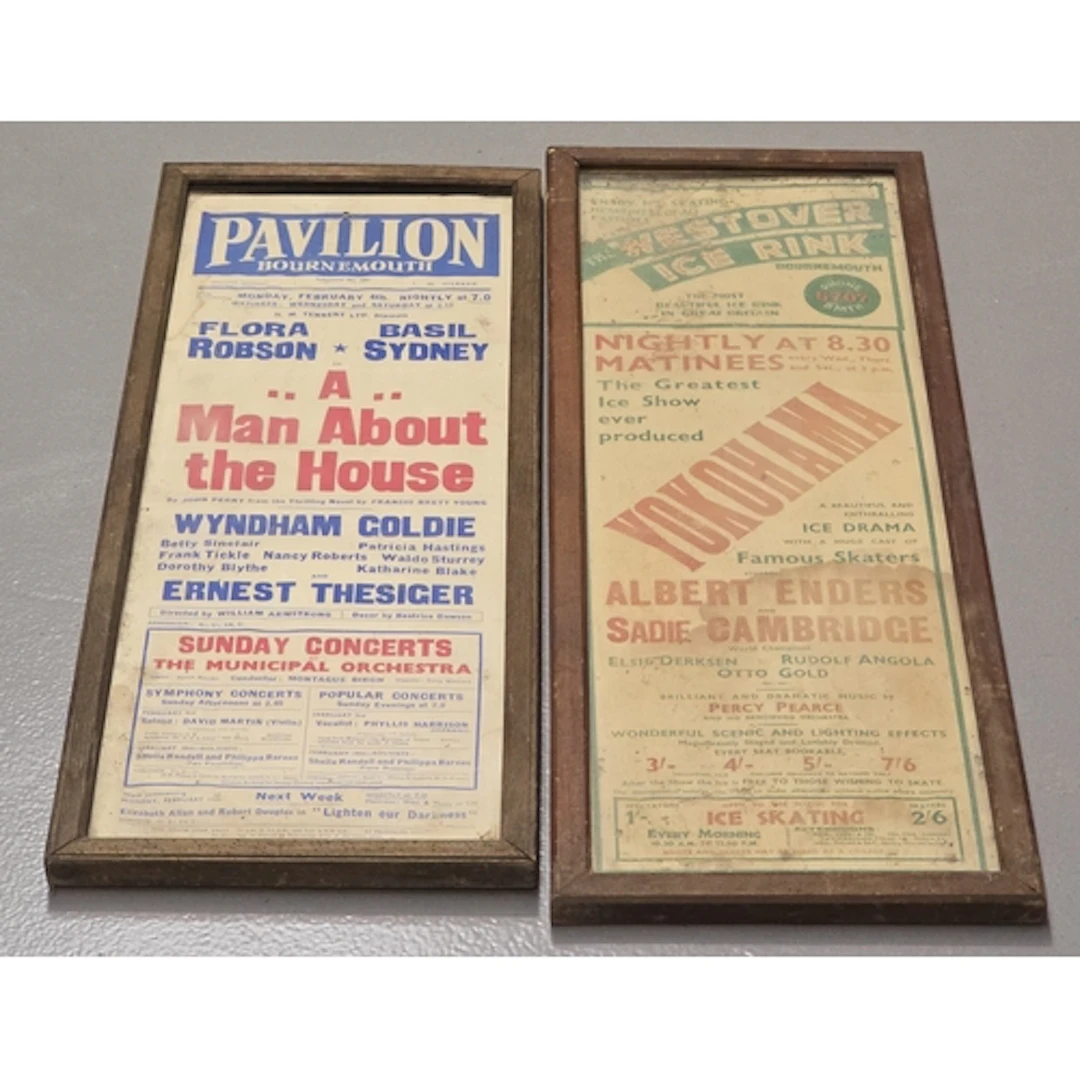 Local Interest: A pair of vintage local Bournemouth framed a...