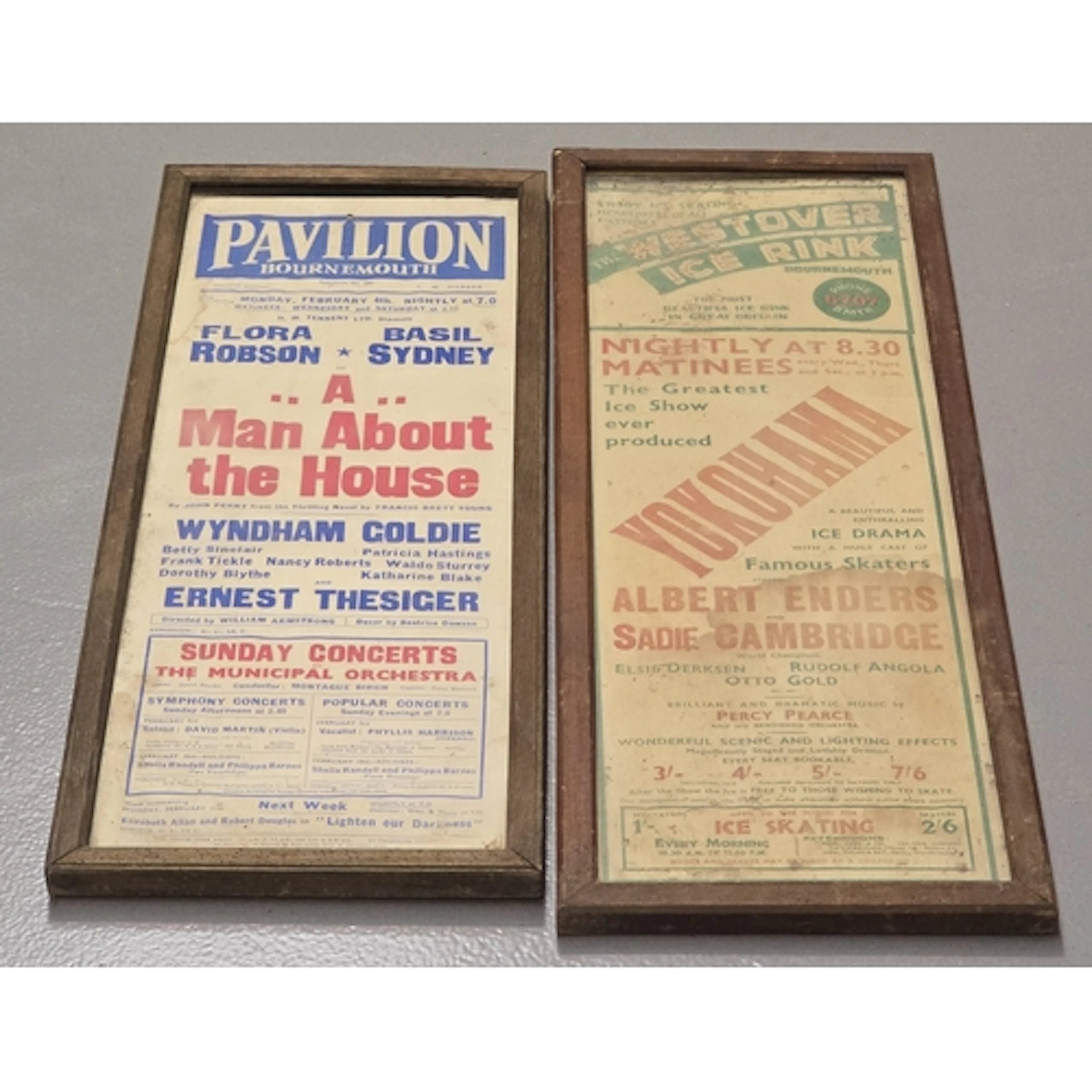 Local Interest: A pair of vintage local Bournemouth framed a...