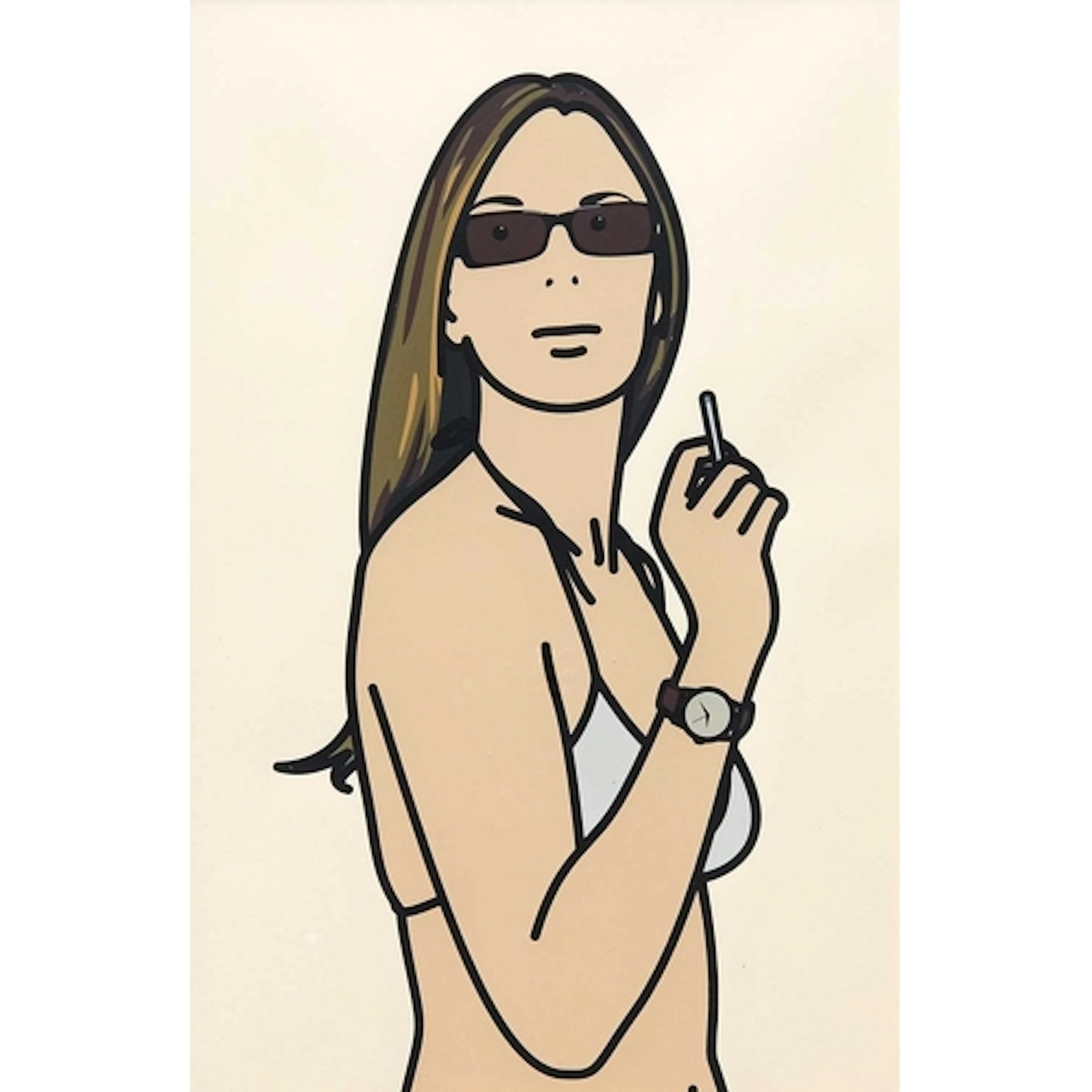 § Julian OPIE (1958) Ruth Smoking 4, 2005 Screenprint, from ...