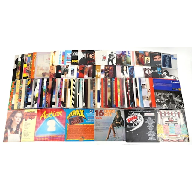 Collection of vinyl LP and 45rpm records including Michael J...