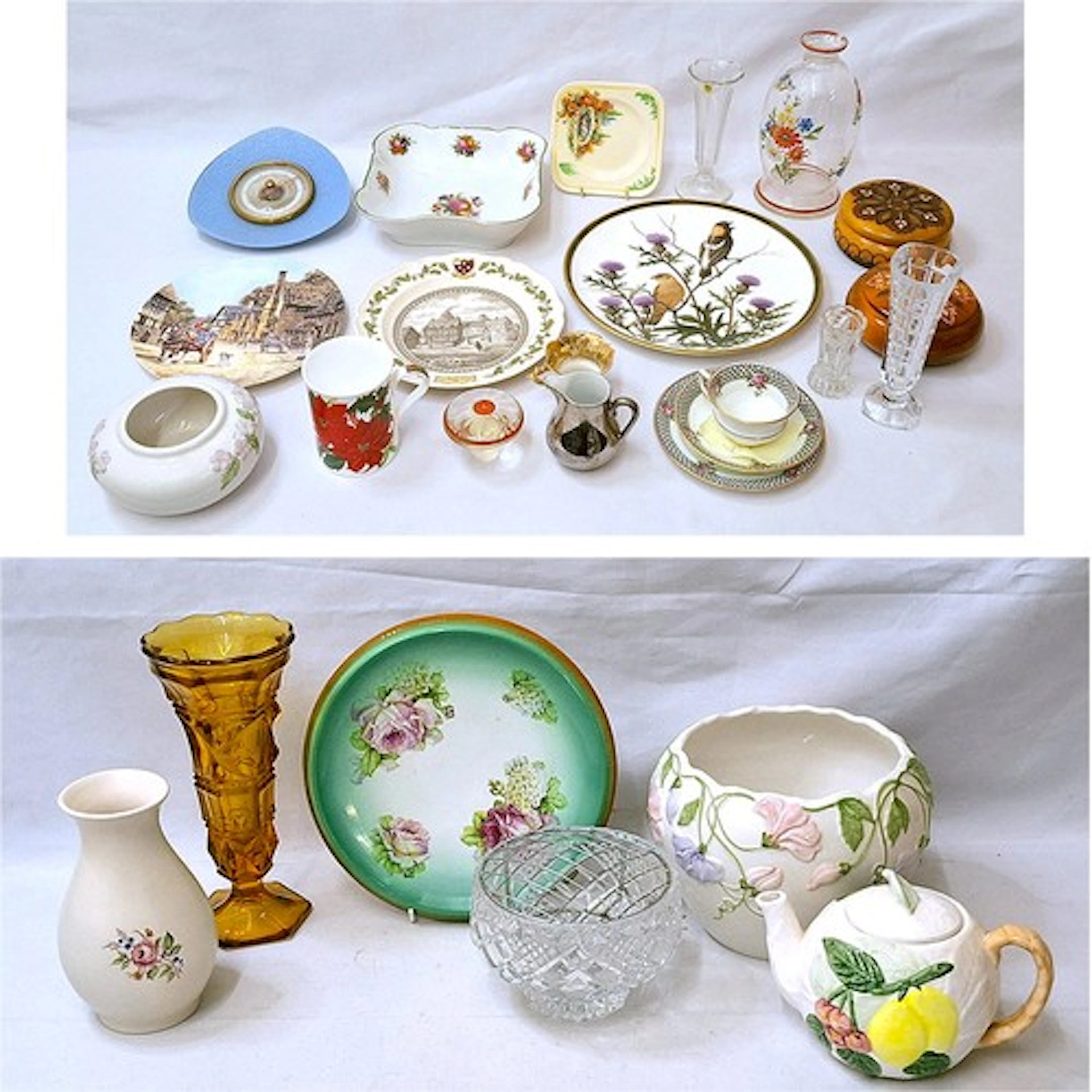 Aynsley Pottery Trio, tea cup, saucer, plate, Short & Mason ...