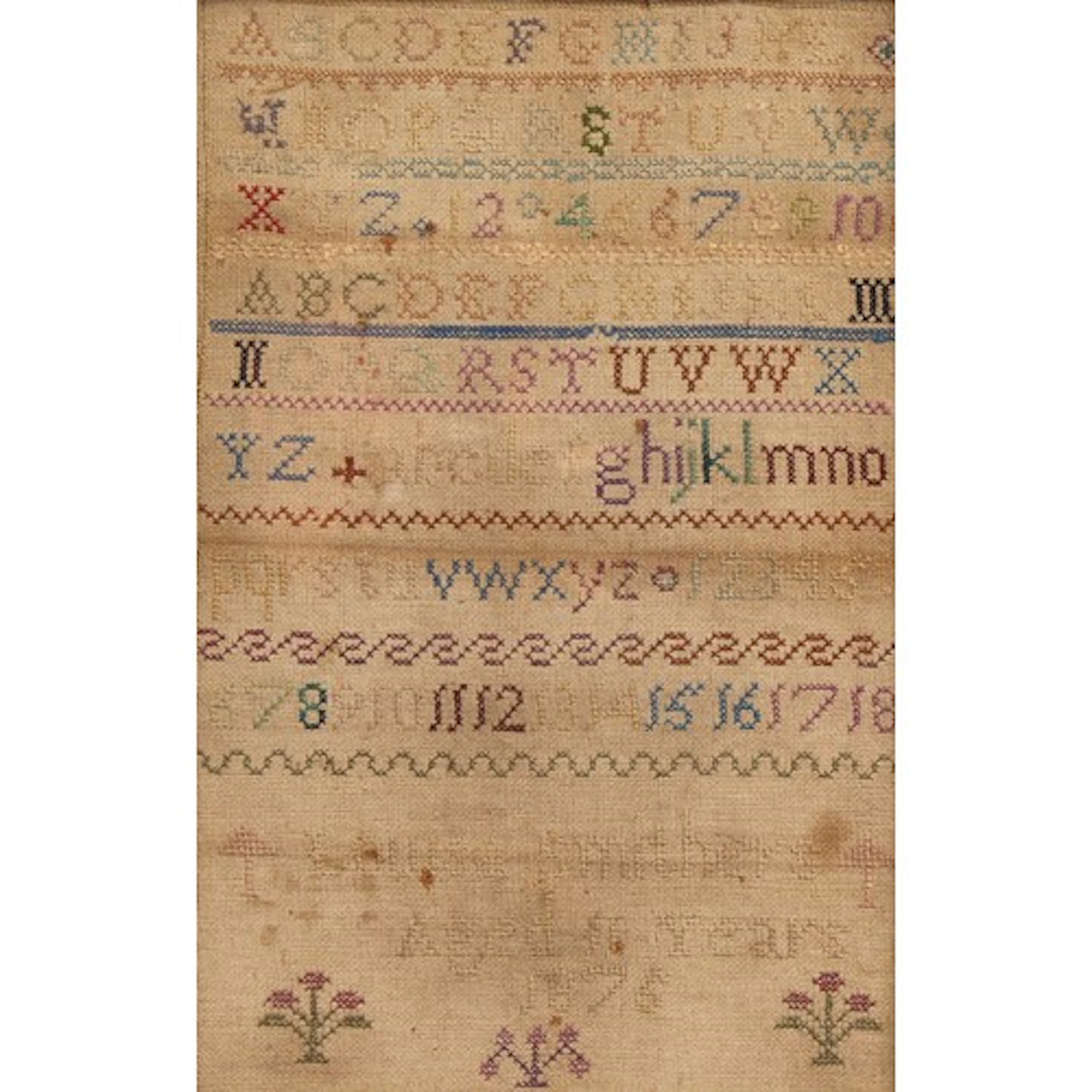 A Victorian needlework sampler, by Louisa Smithers, Aged 10 ...