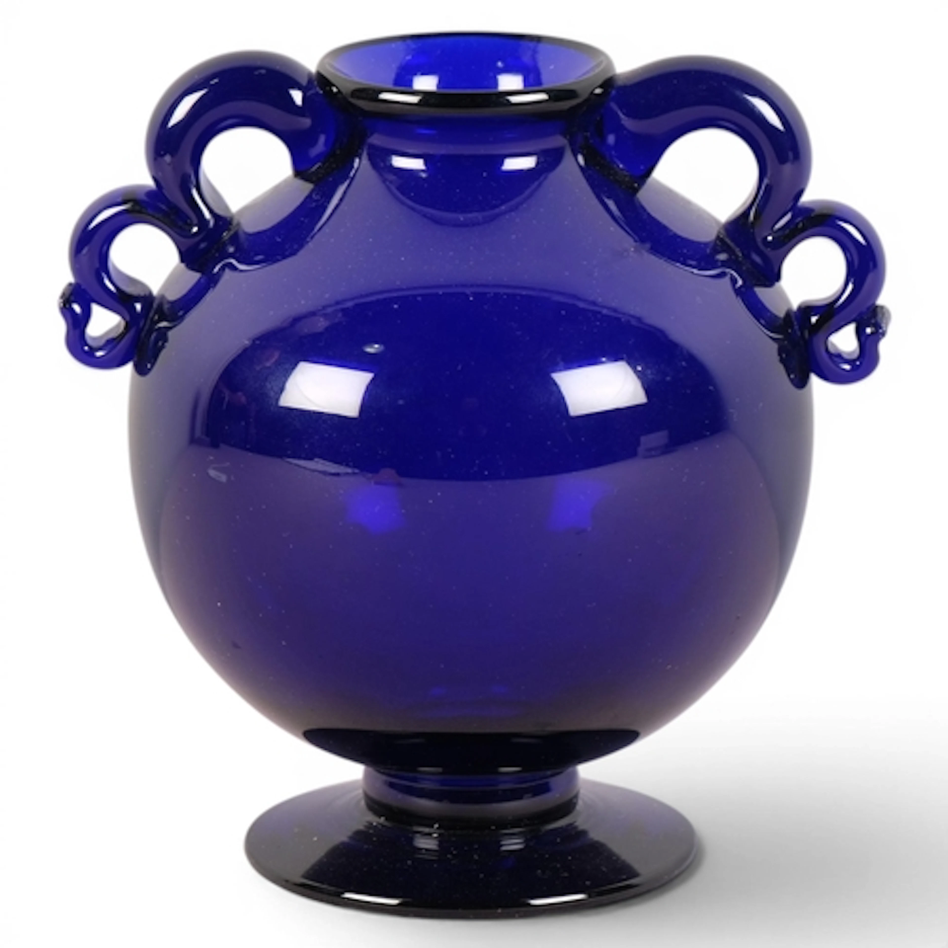 WILLIAM STENBERG for Gullascruf glass (Sweden), a two handle...