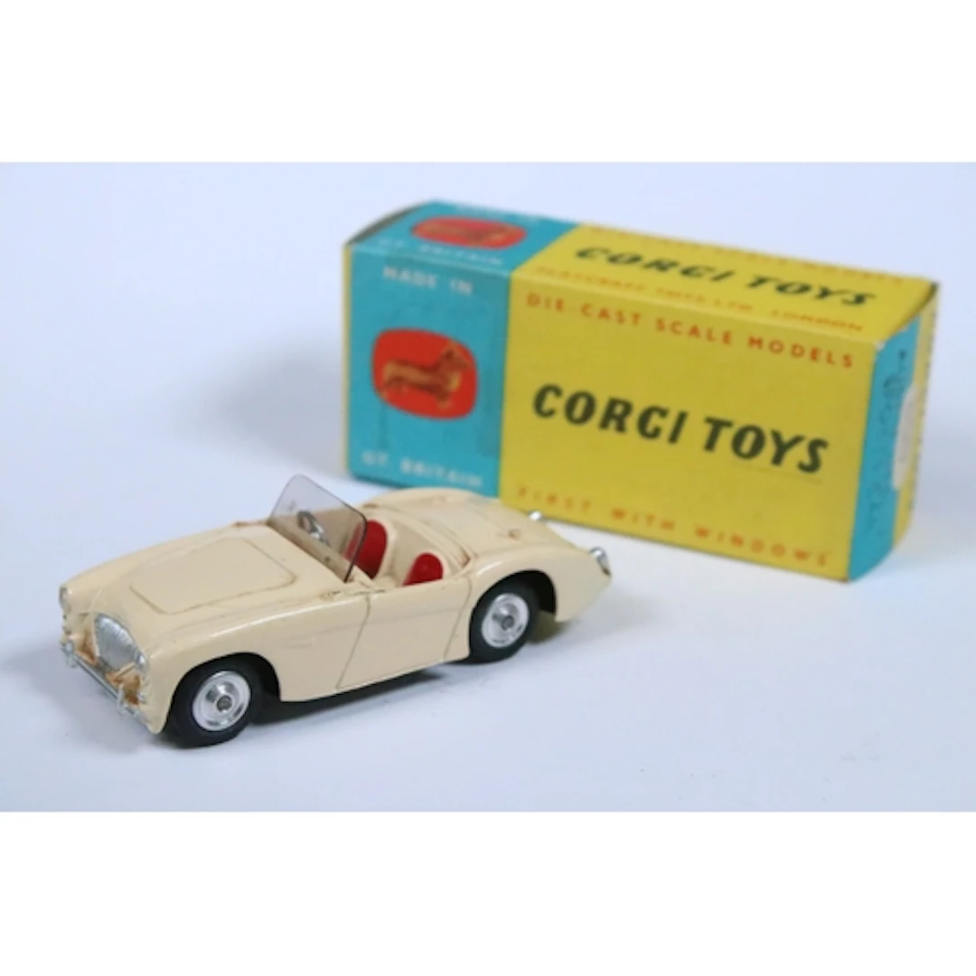 Boxed Corgi 300 Austin Healey Sports Car diecast model in cr...